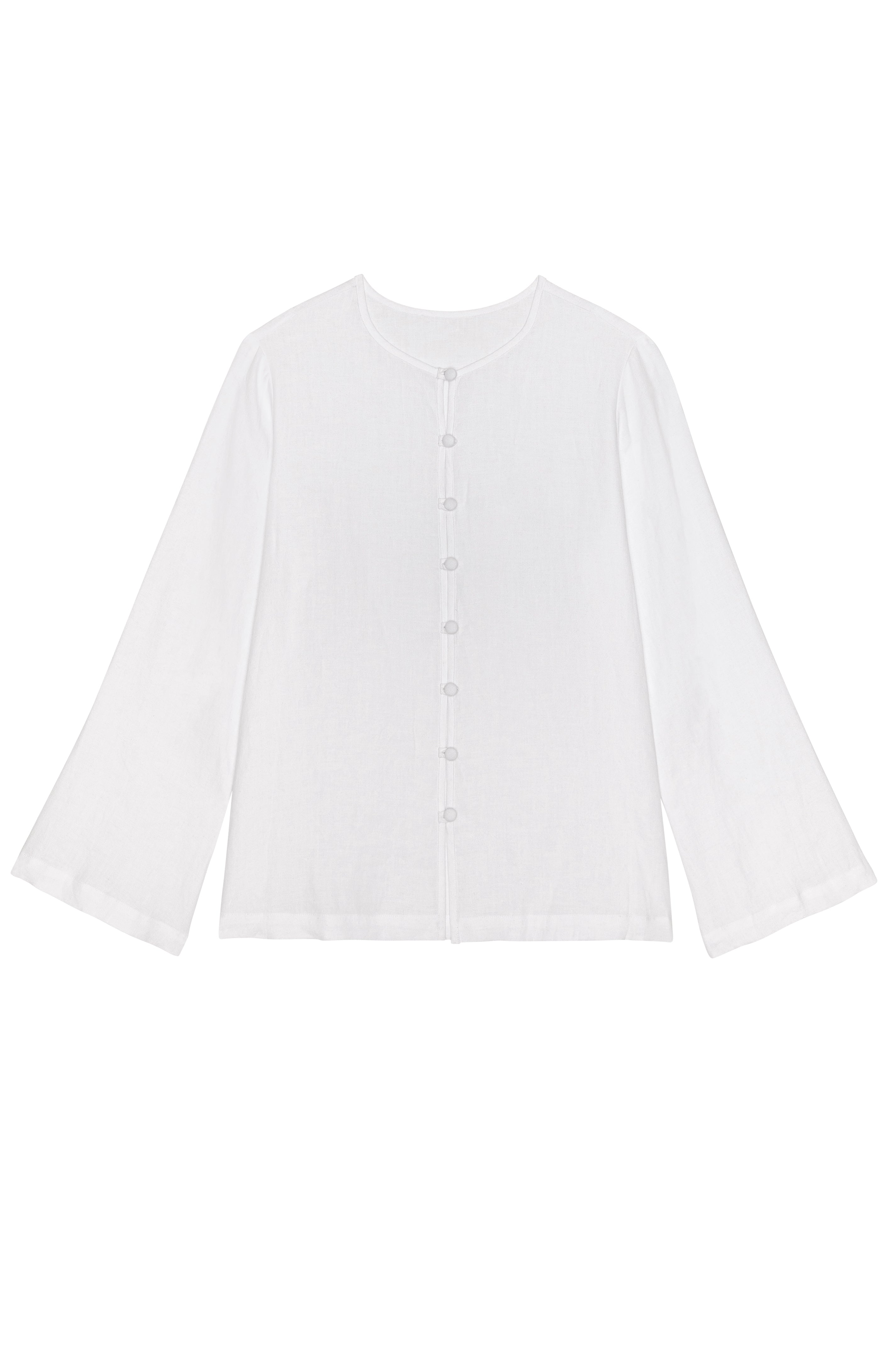 Women Powder Linen Loop Shirt