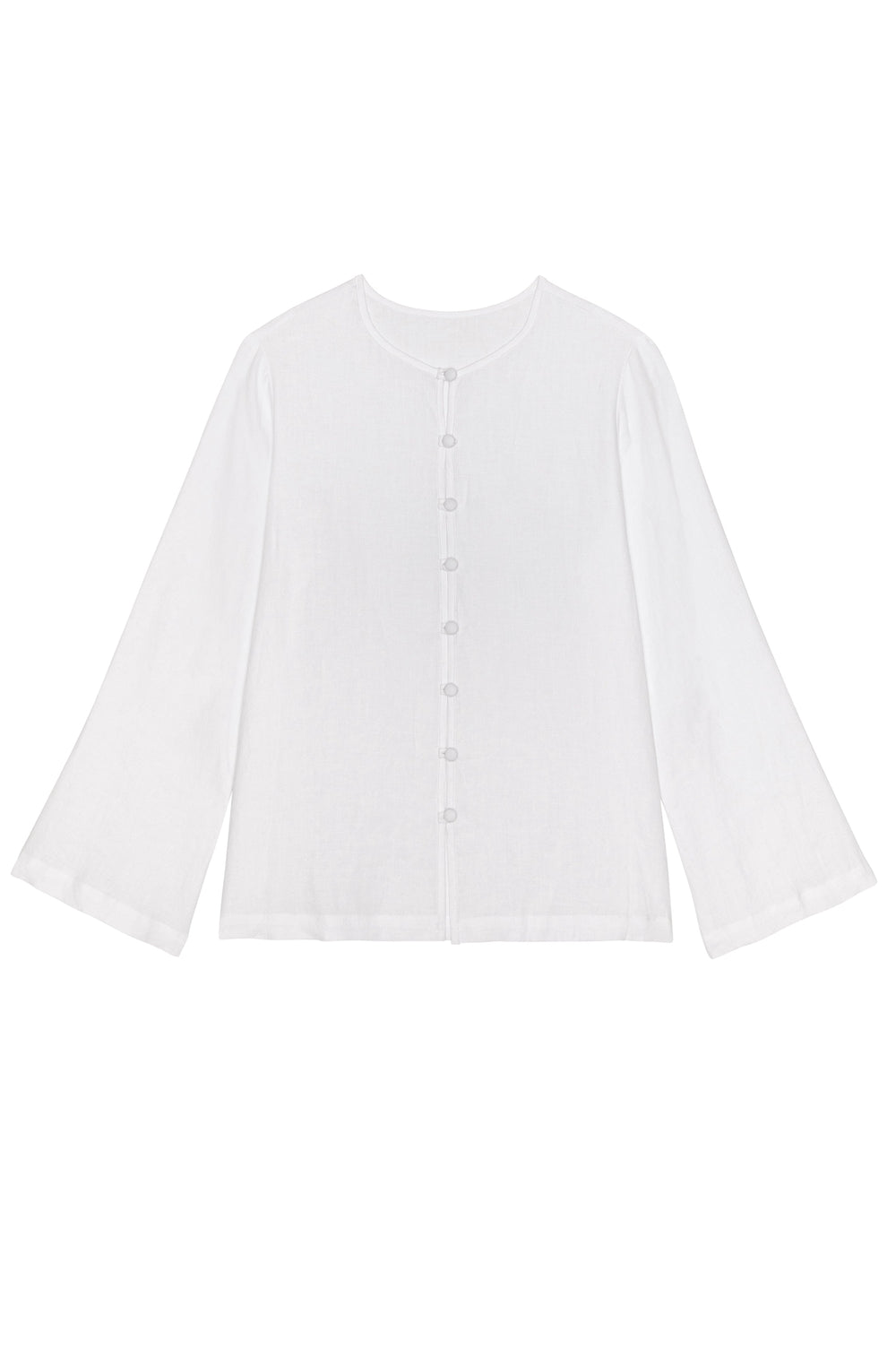 Women Powder Linen Loop Shirt