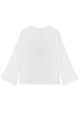 Women Powder Linen Loop Shirt