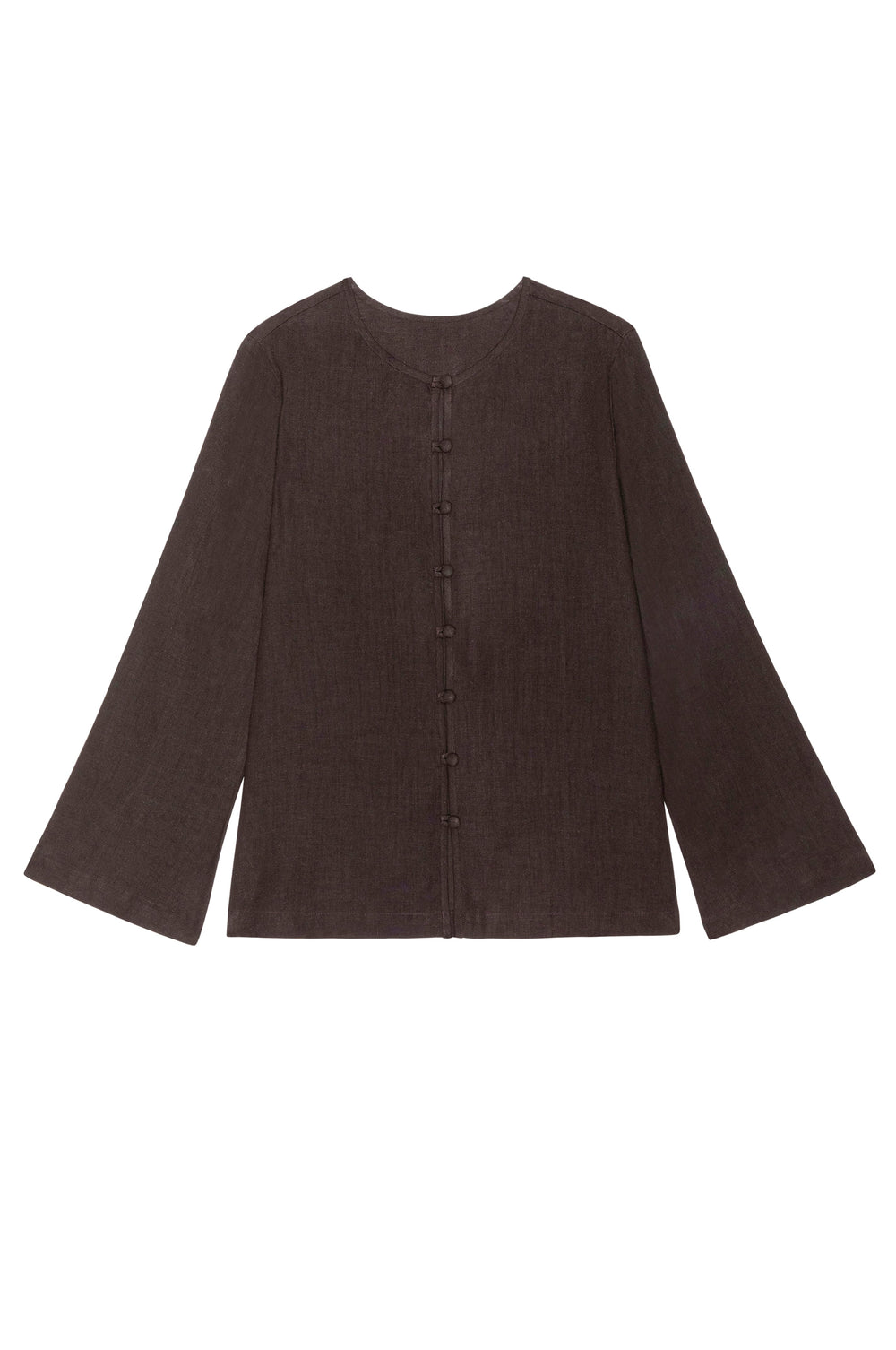 Women Espresso Linen Loop Shirt