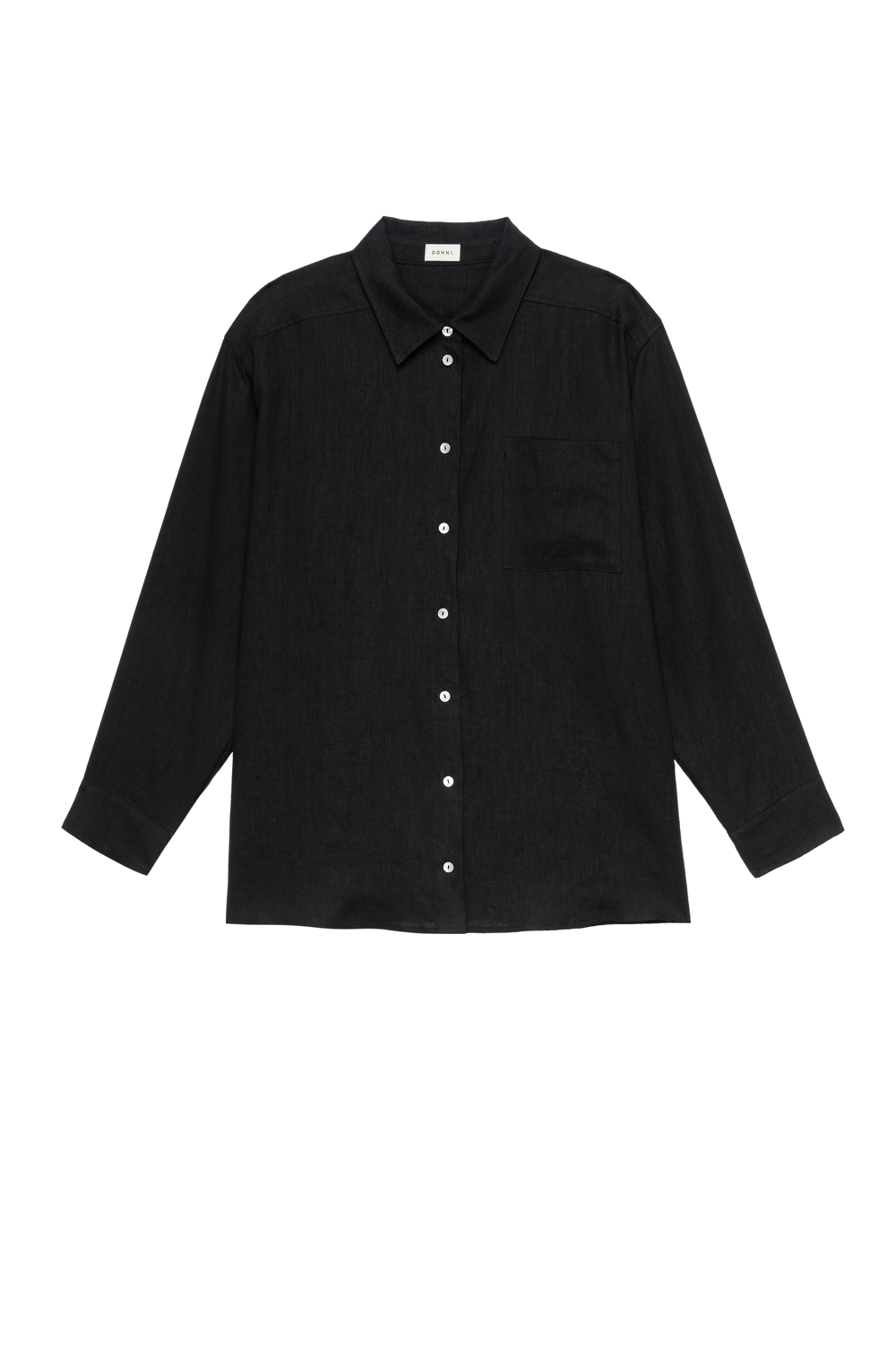 Women Jet Linen Relaxed Shirt