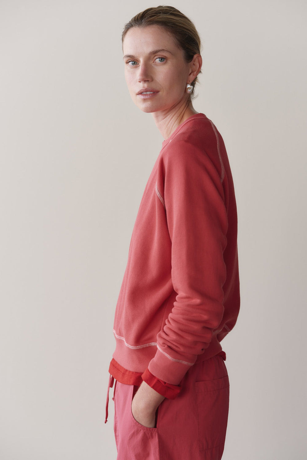 Women The Eco-Terry Contrast Stitch Sweatshirt