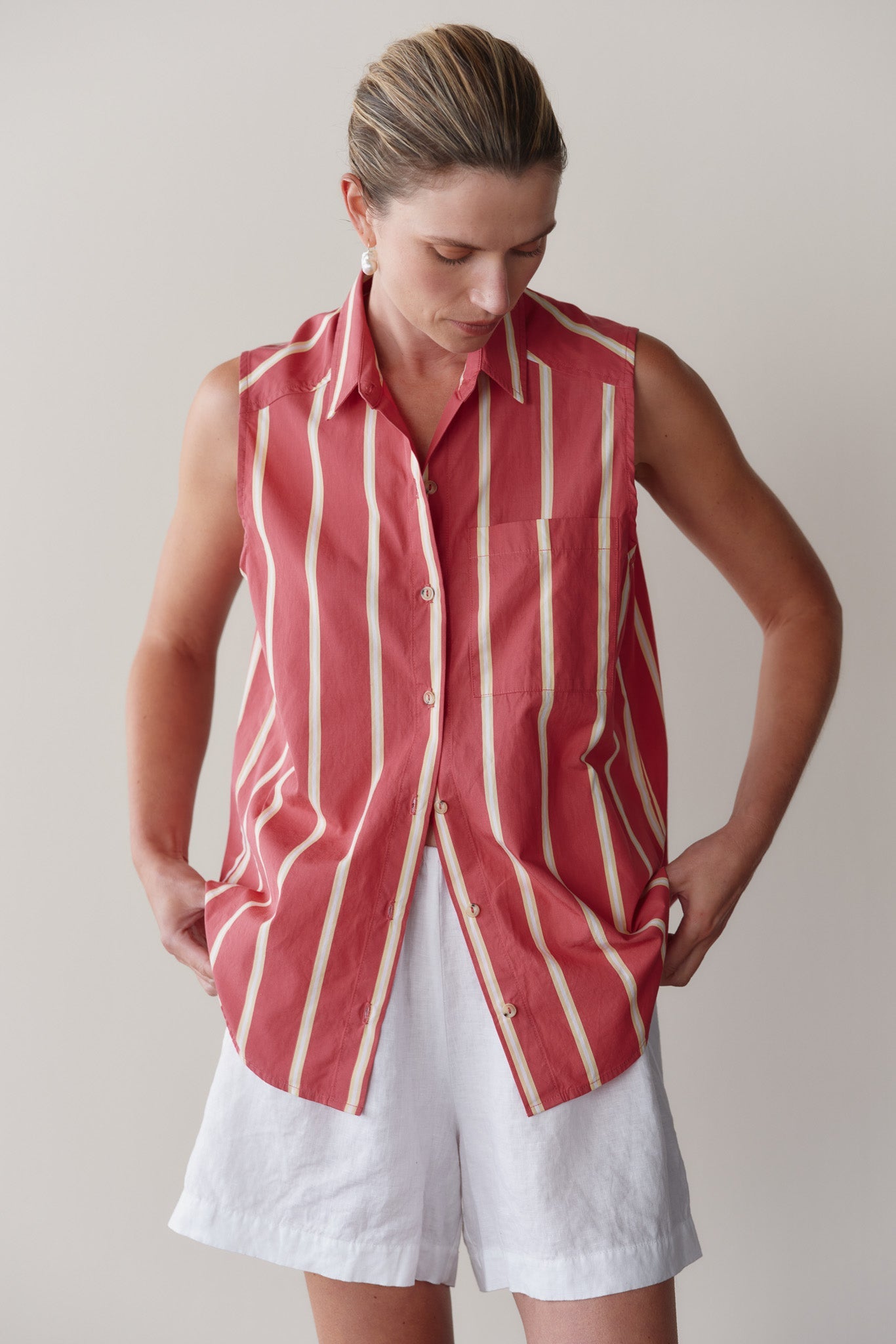 Women The Pop Sleeveless Shirt