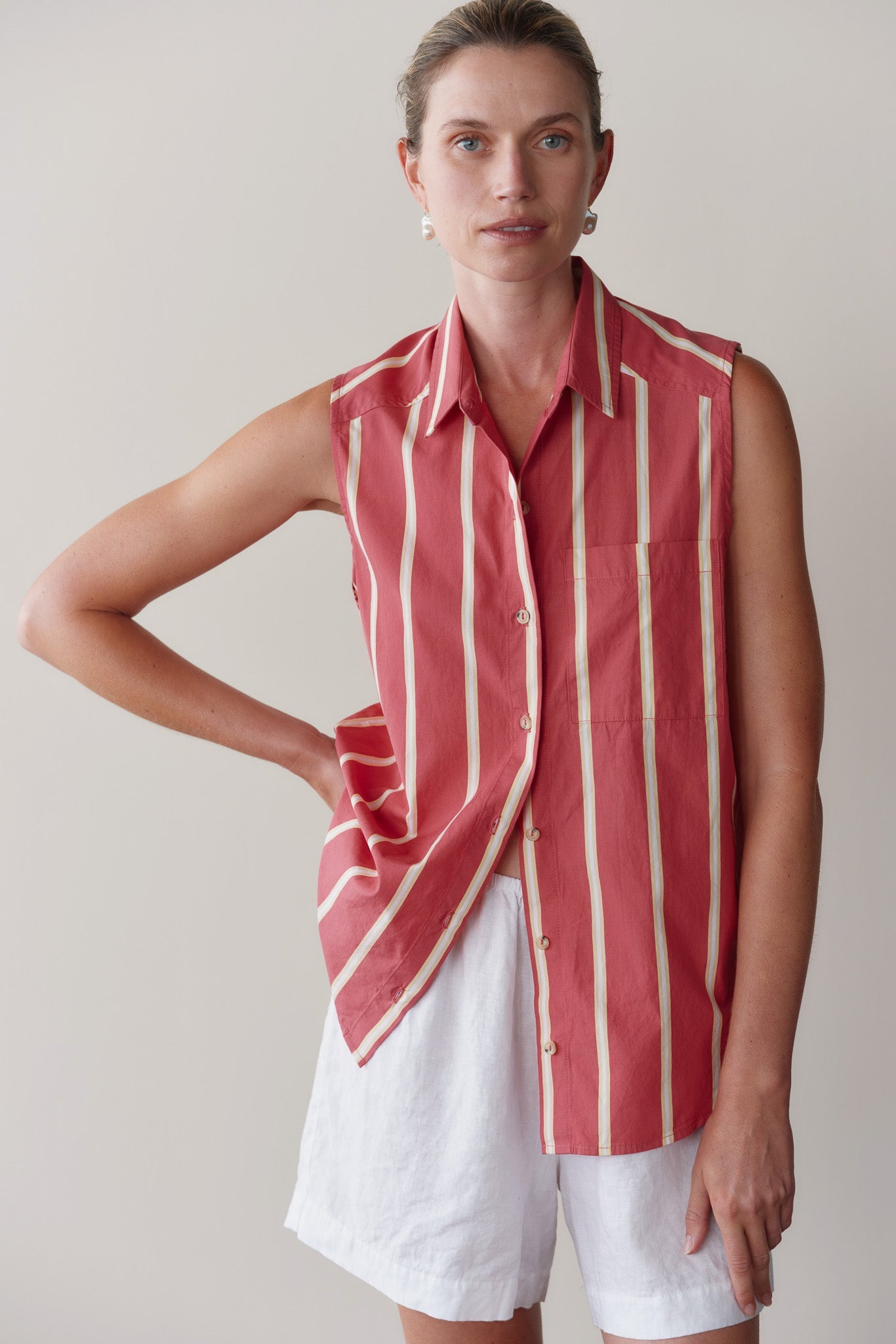 Women The Pop Sleeveless Shirt