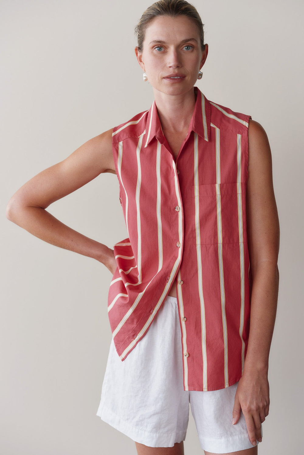 Women The Pop Sleeveless Shirt