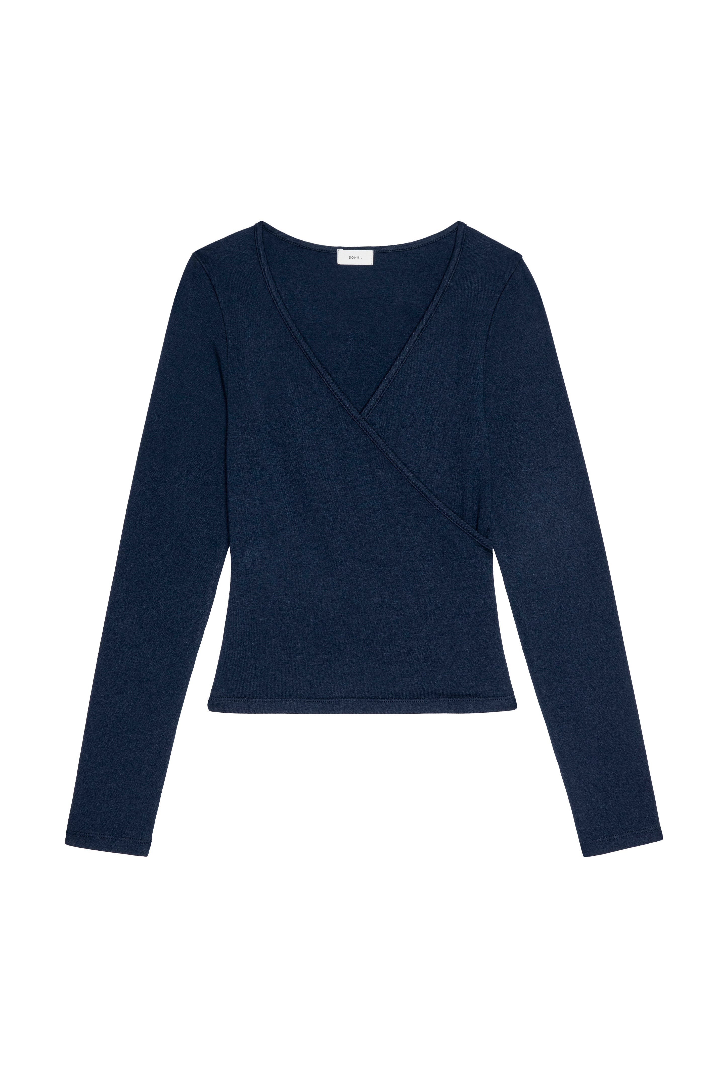 Women The Baby Rib Criss Cross Long Sleeve