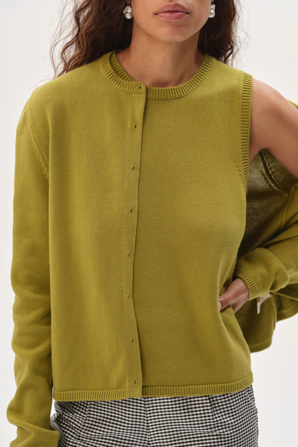 Women The Cotton Knit Sweater Set