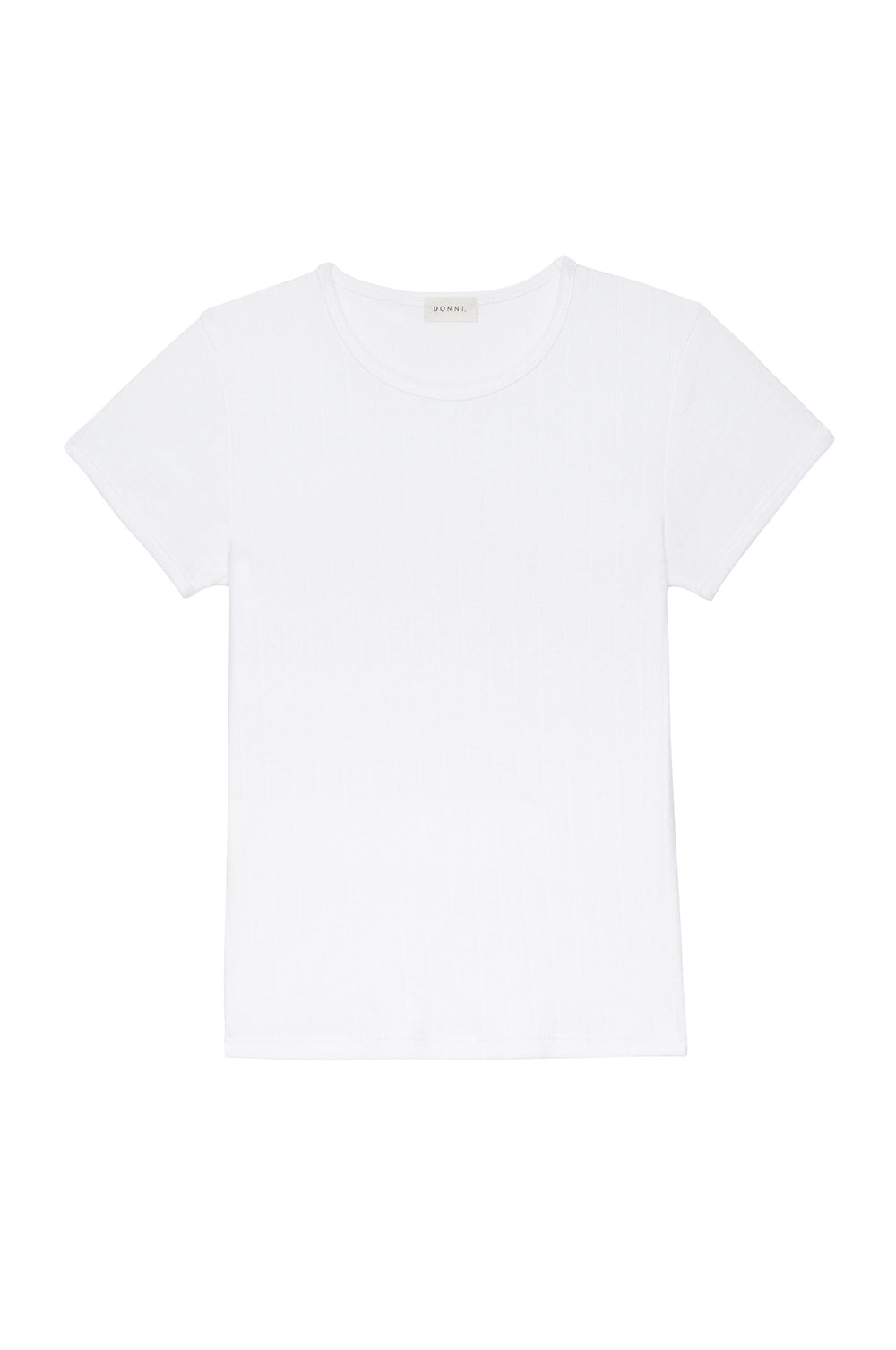 Women Powder Pointelle Baby Tee