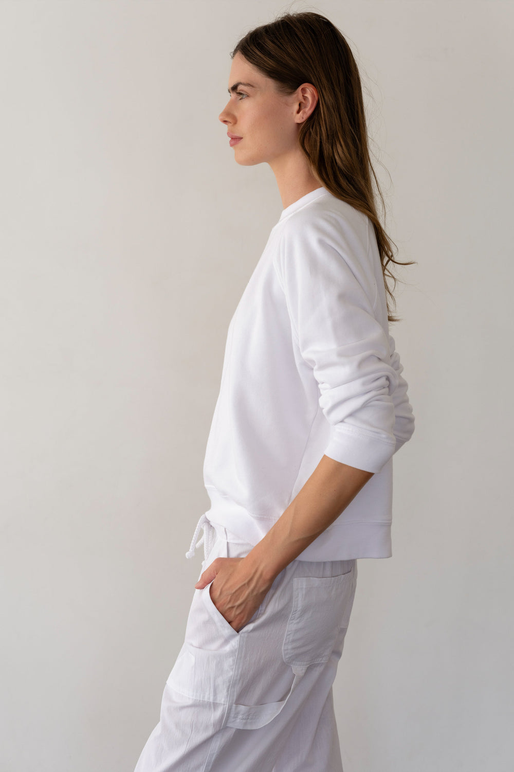Women Powder Eco-Terry Crewneck