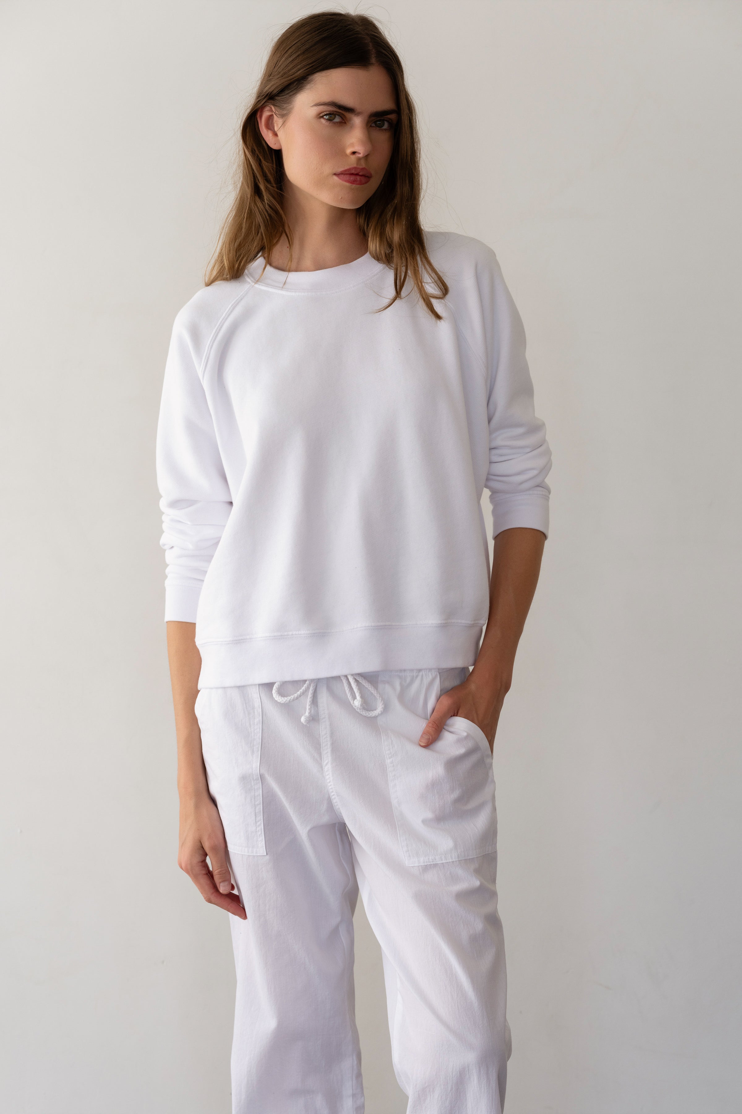 Women Powder Eco-Terry Crewneck