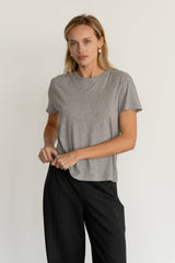 Women Heather Grey Jersey Tee