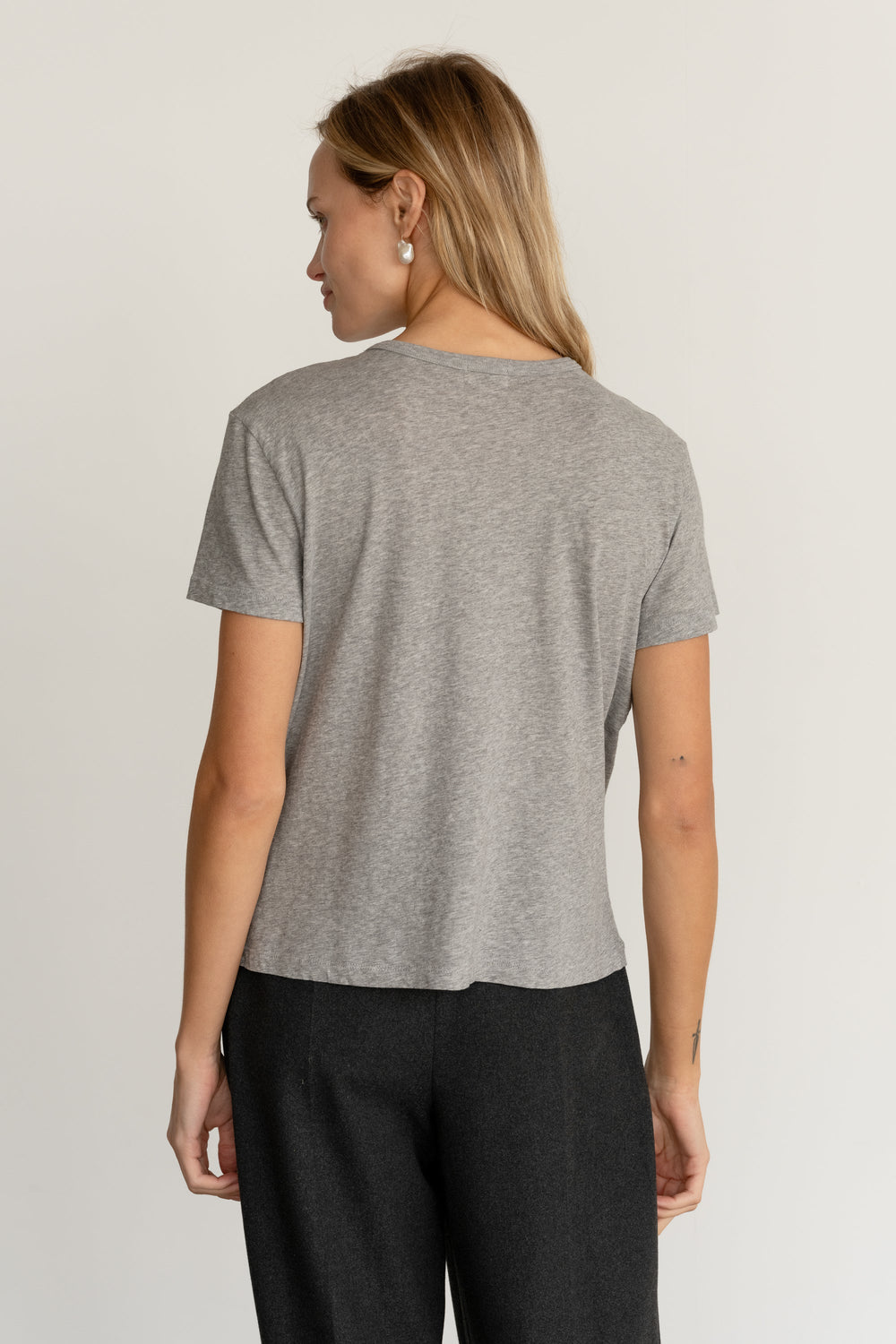 Women Heather Grey Jersey Tee