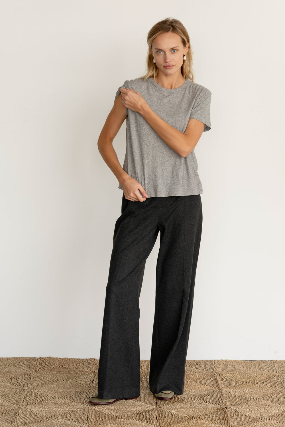 Women Heather Grey Jersey Tee