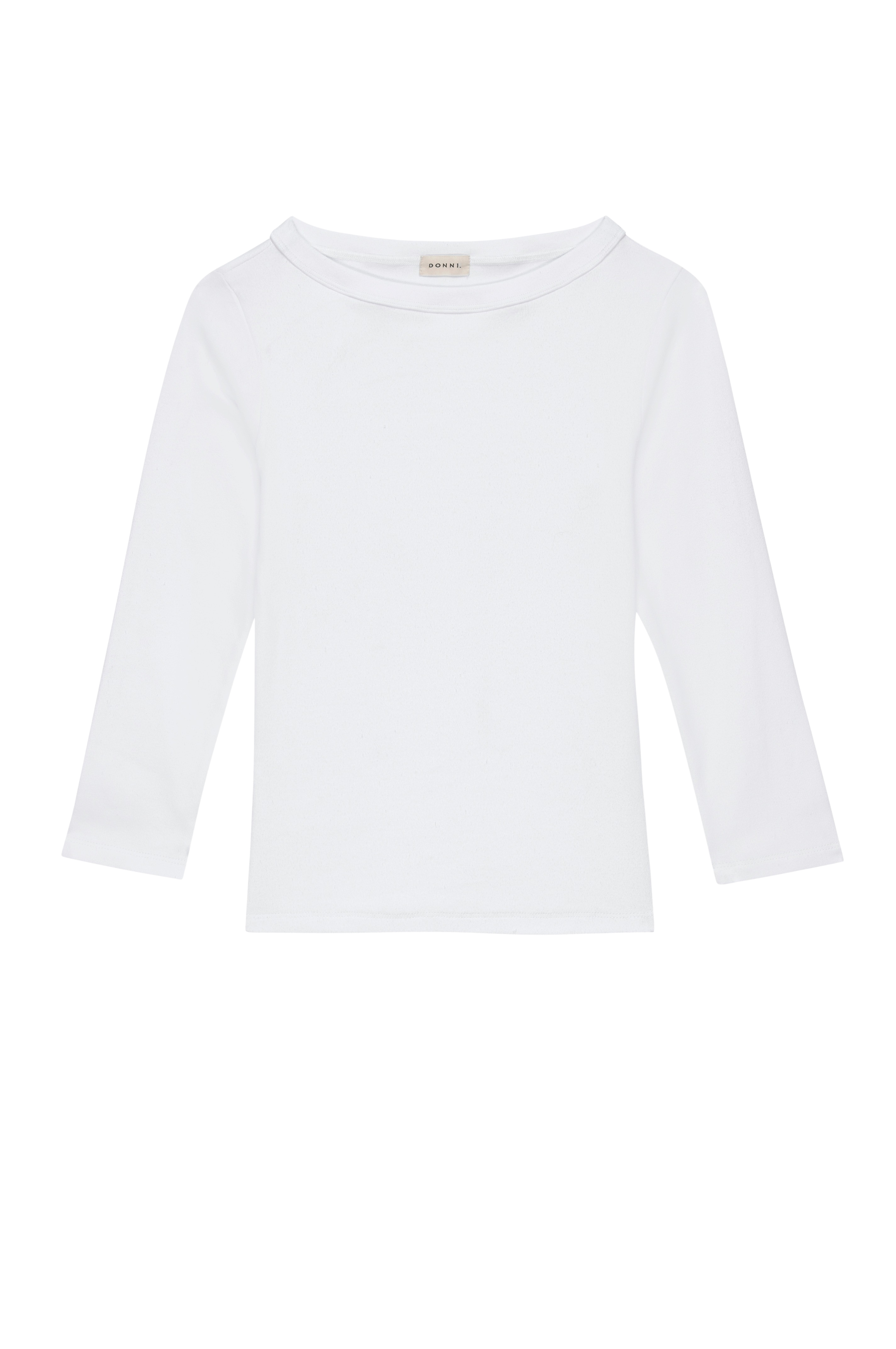 Women Powder Baby Rib Boat Neck