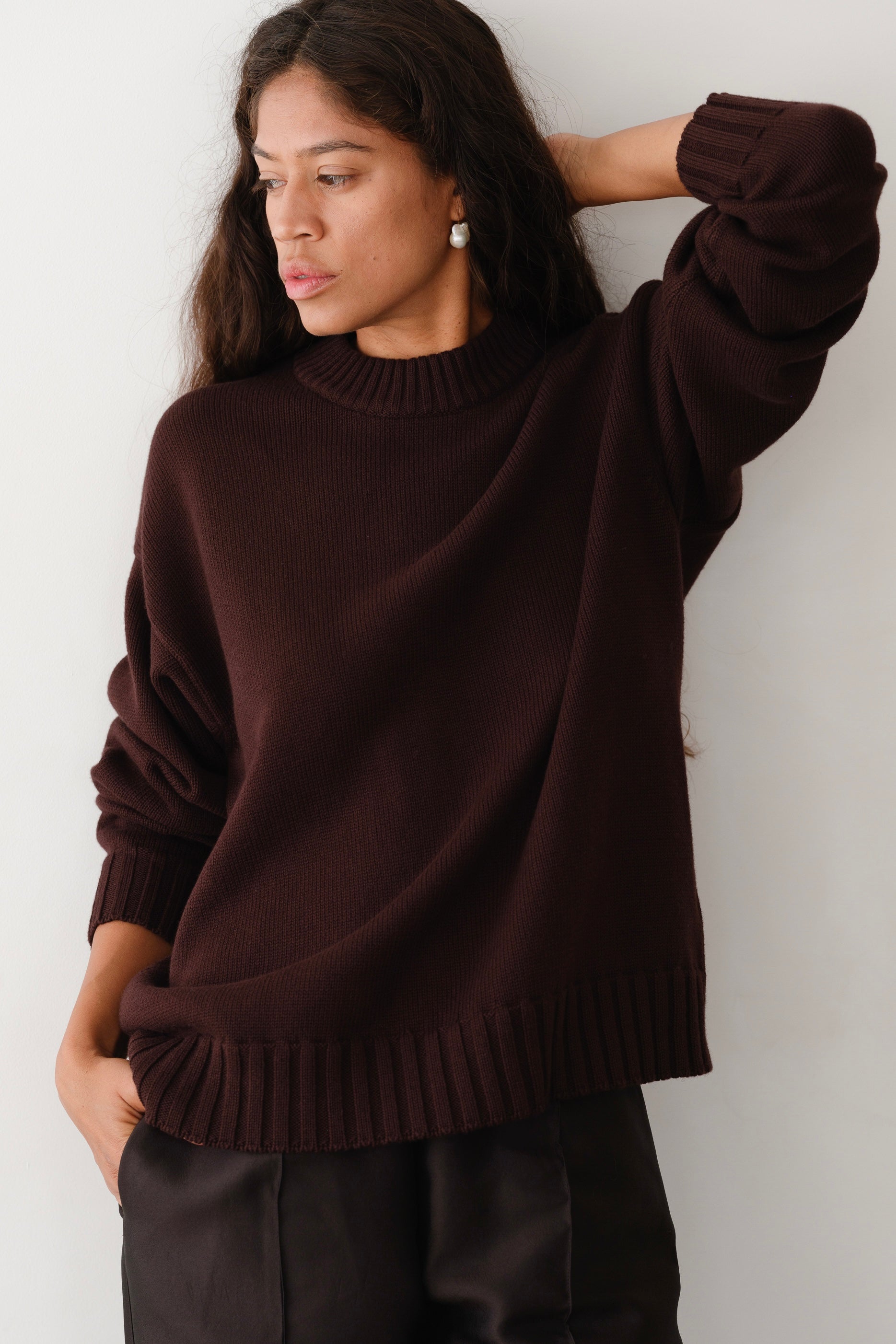 Women The Cotton Cashmere Crewneck Sweater