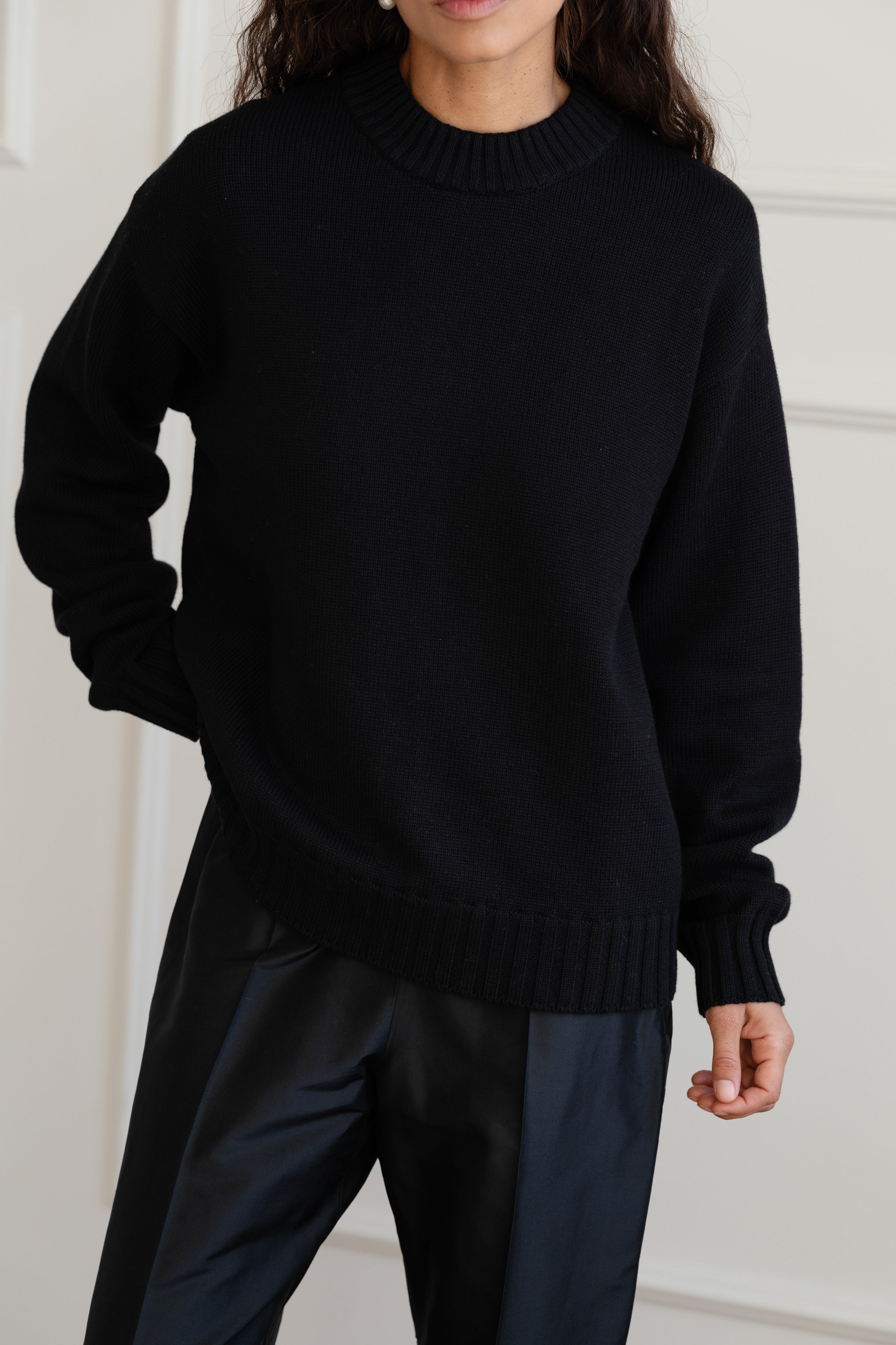 Women The Cotton Cashmere Crewneck Sweater
