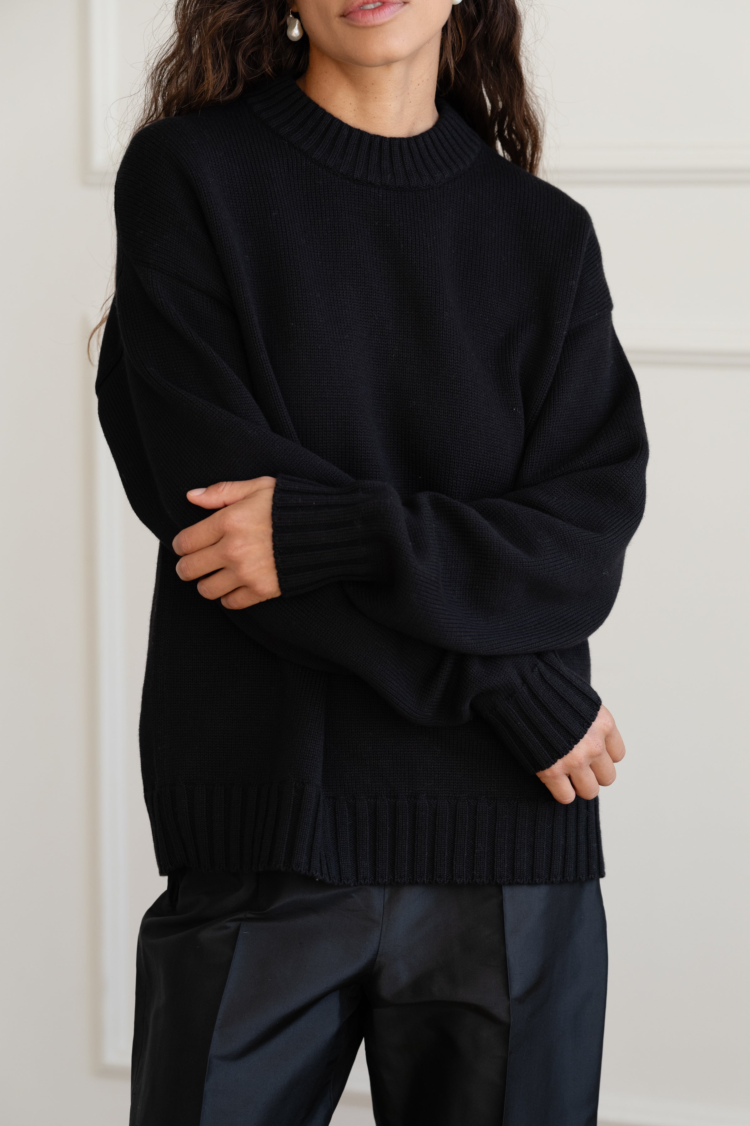 Women The Cotton Cashmere Crewneck Sweater