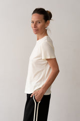 Women Creme Jersey Tee