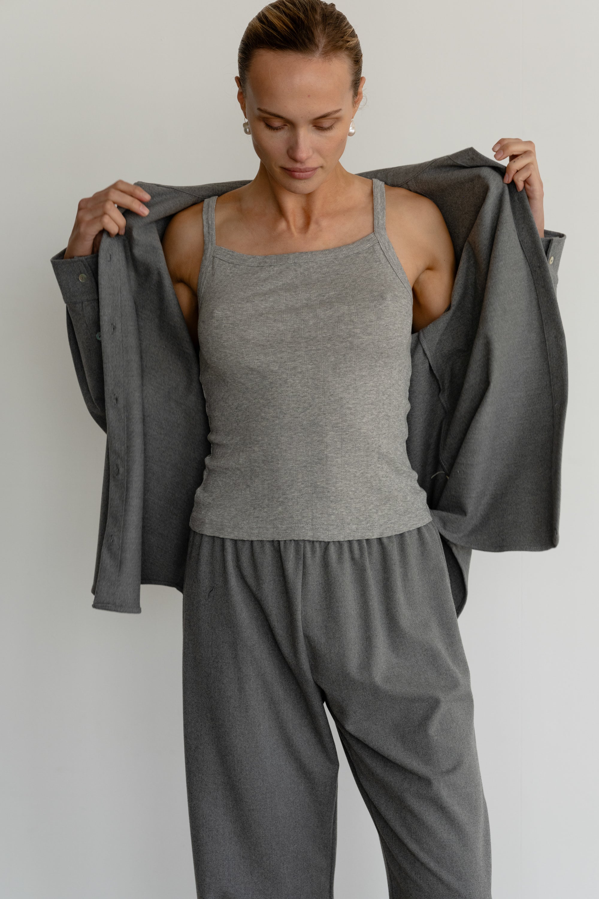 Women The Pointelle Square Neck Tank
