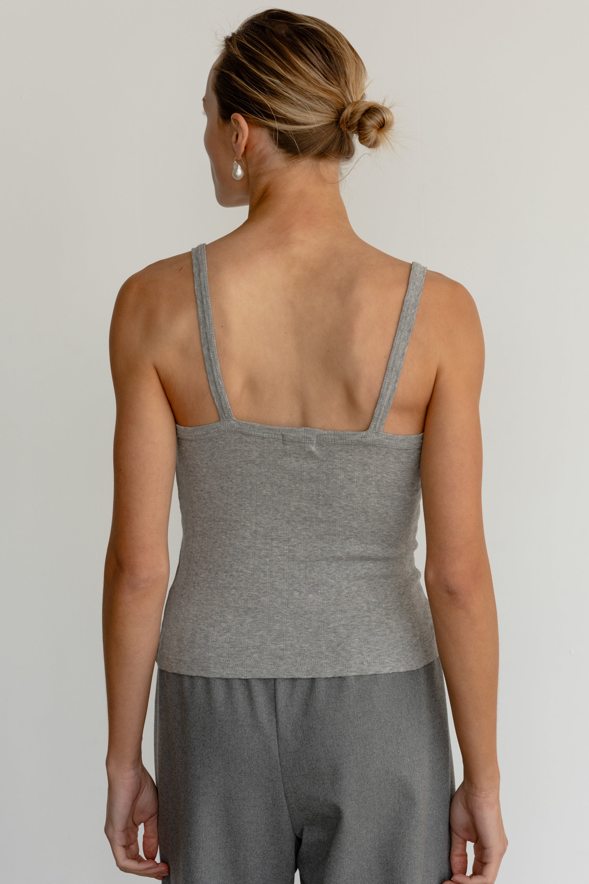 Women The Pointelle Square Neck Tank
