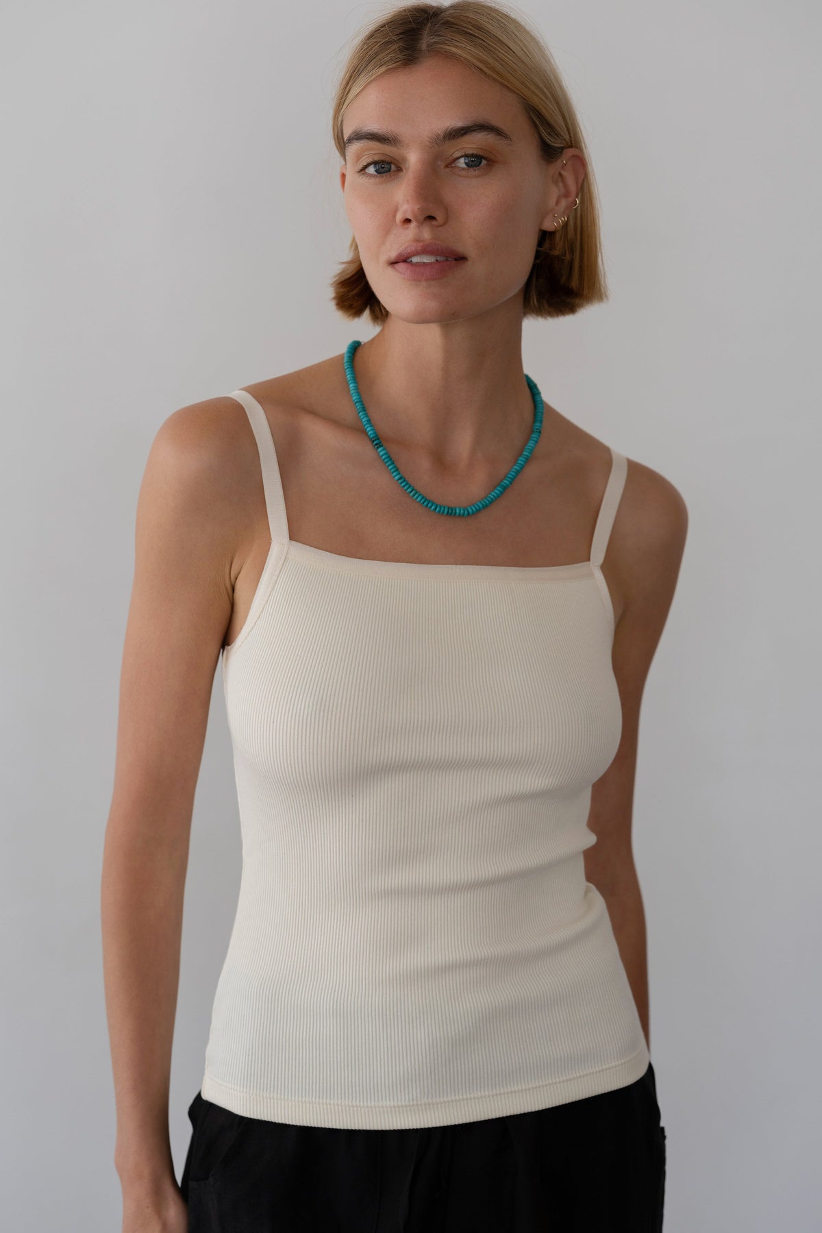 Women The Rib Satin Tank