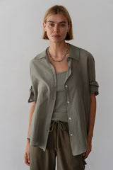 Women The Silk Cotton Sheer Shirt