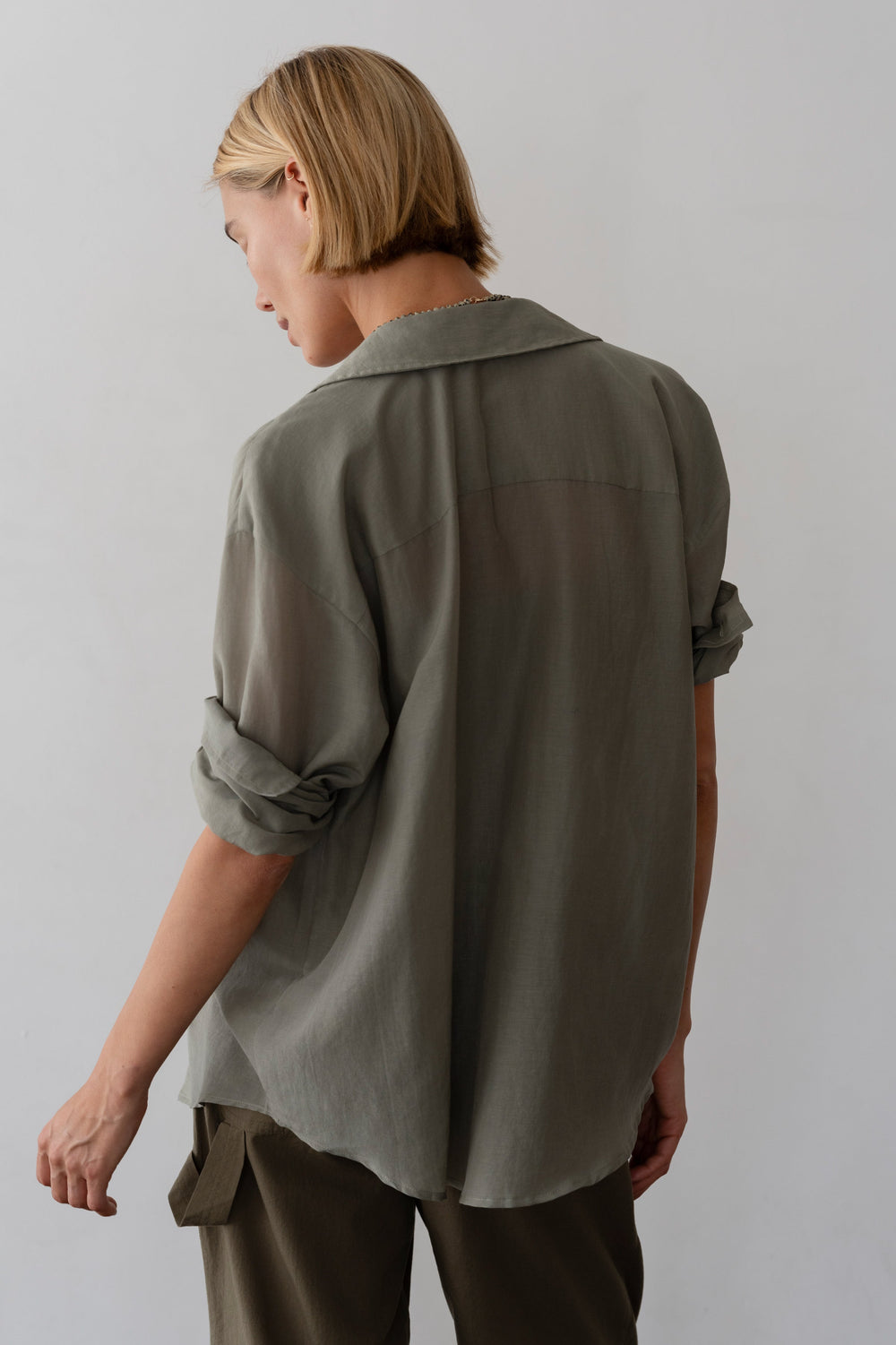 Women The Silk Cotton Sheer Shirt