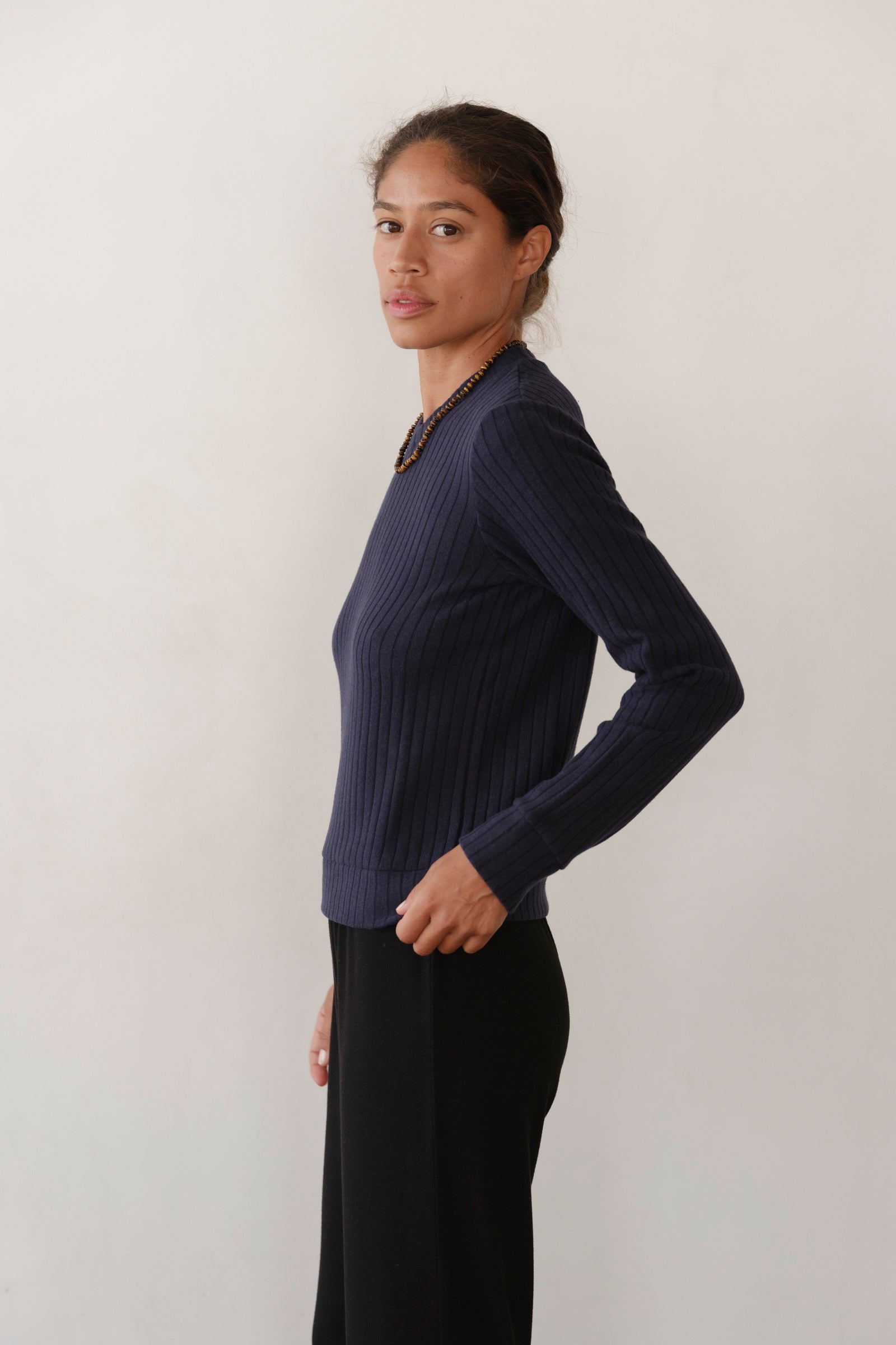 Women The Sweater Rib V-Neck