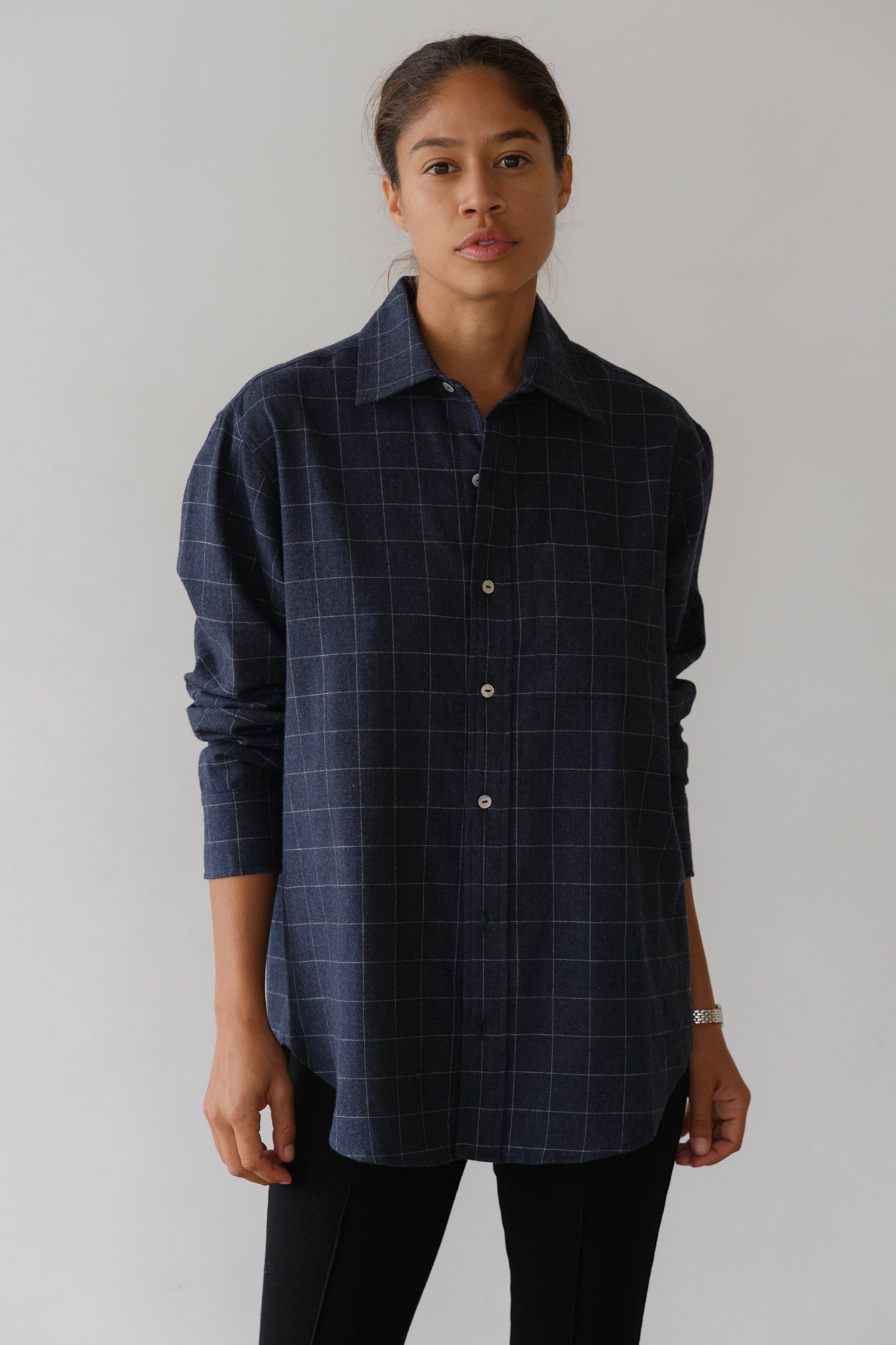 Women The Flannel Windowpane Shirt