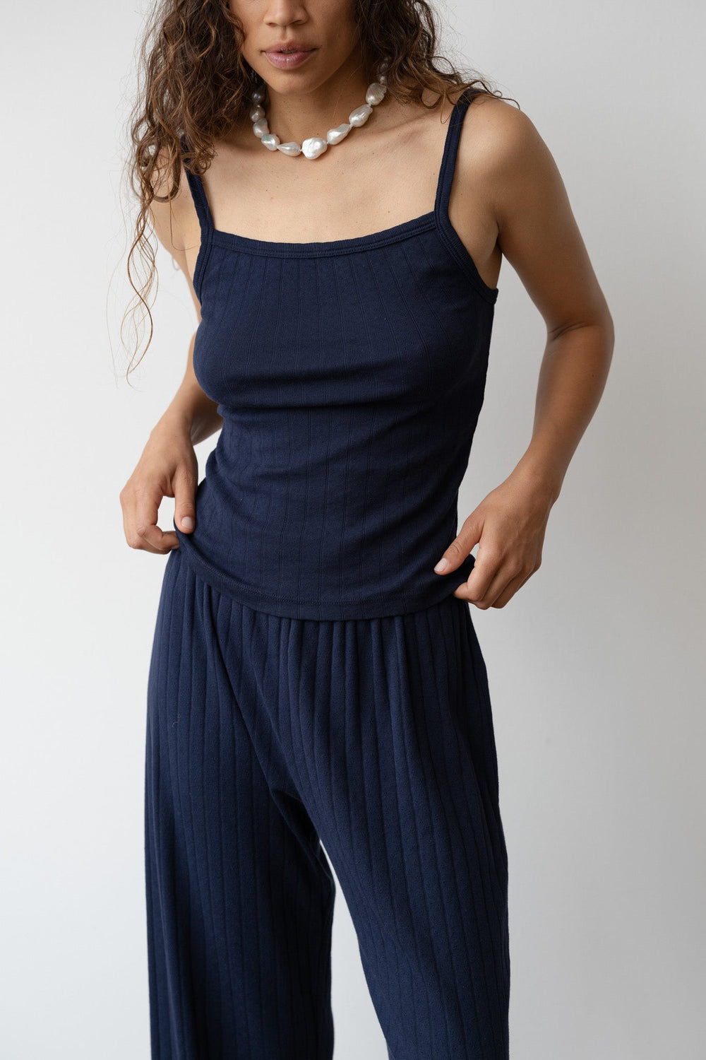 Women The Pointelle Square Neck Tank