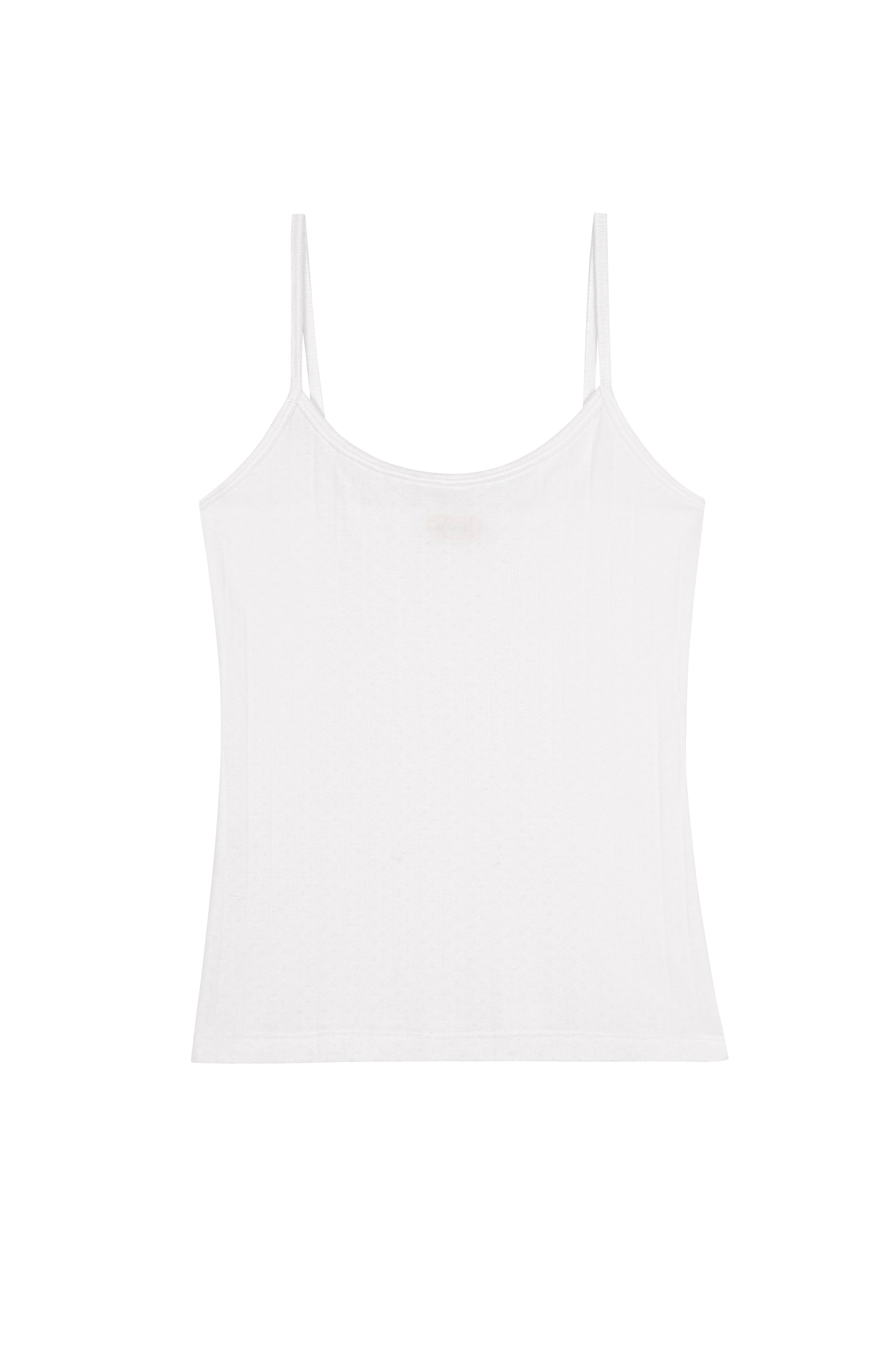 Women Powder Pointelle Cami Tank