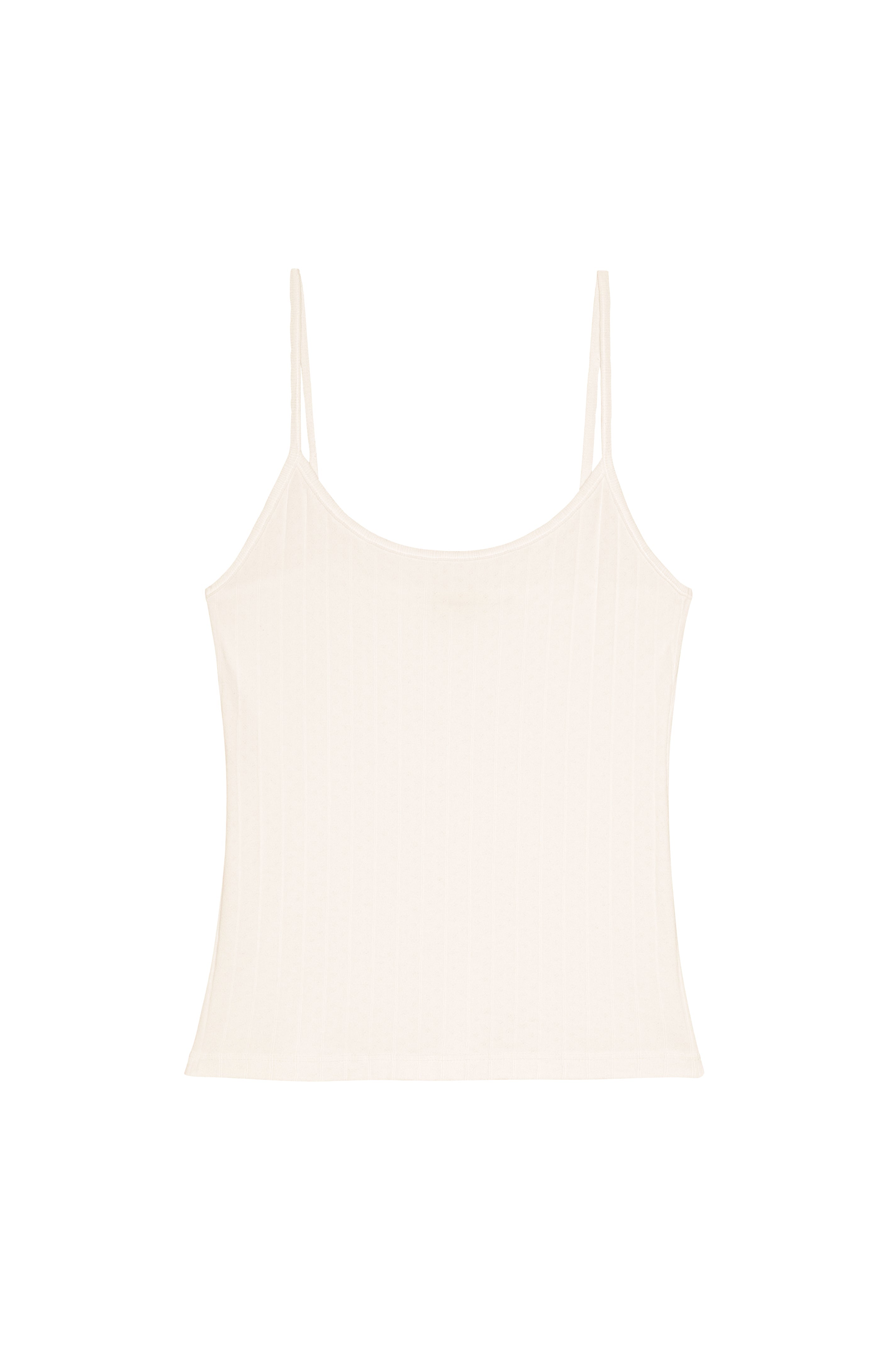 Women Creme Pointelle Cami Tank