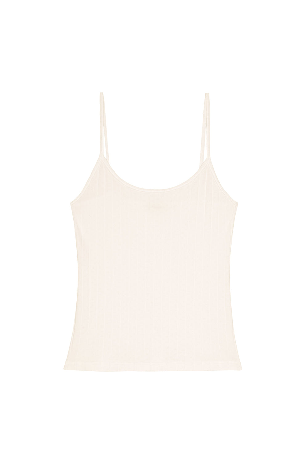 Women Creme Pointelle Cami Tank