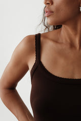 Women The Baby Rib Scallop Tank