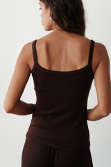 Women The Baby Rib Scallop Tank