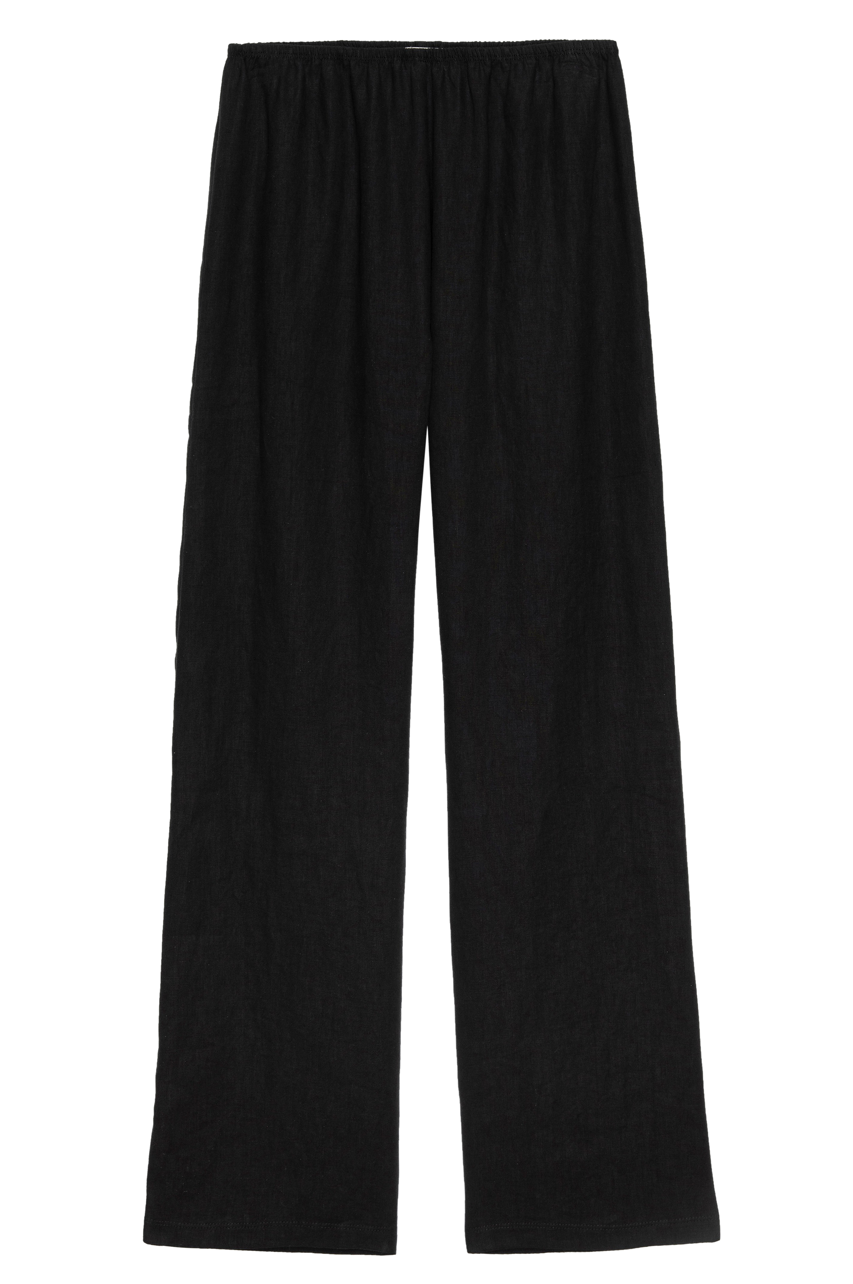 Women Jet Linen Simple Pant