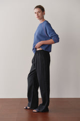 Women Jet Linen Simple Pant