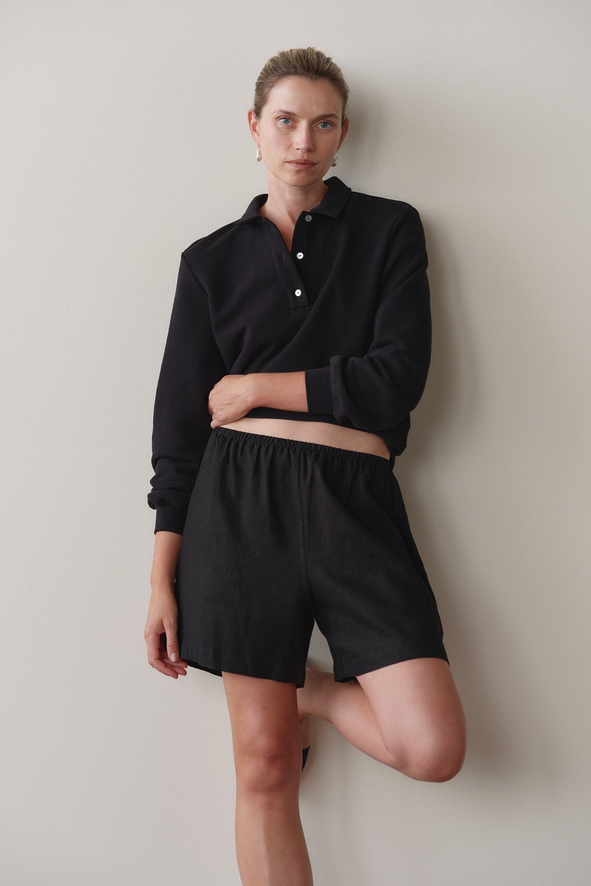 Women Jet Linen Short