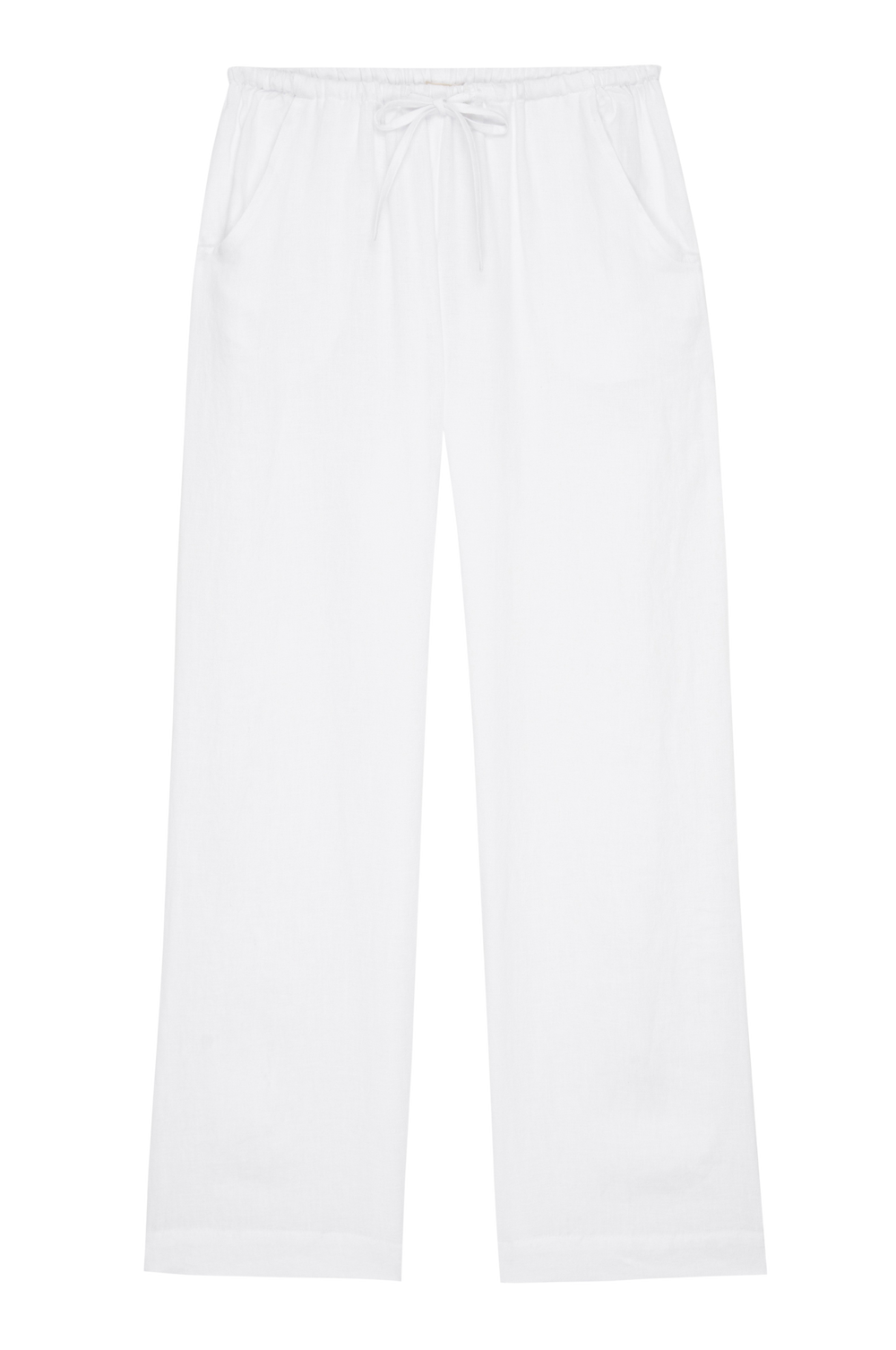 Women Powder Linen Drawstring Pant