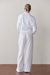 Women Powder Linen Drawstring Pant