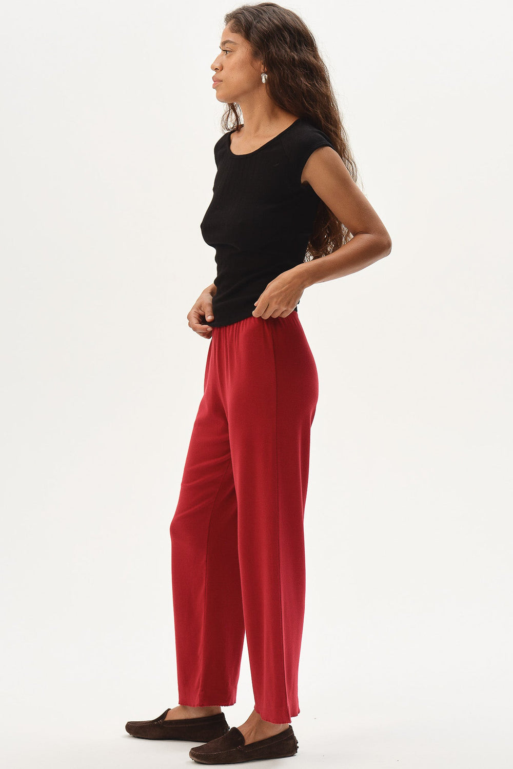 Women The Baby Rib Scallop Pant