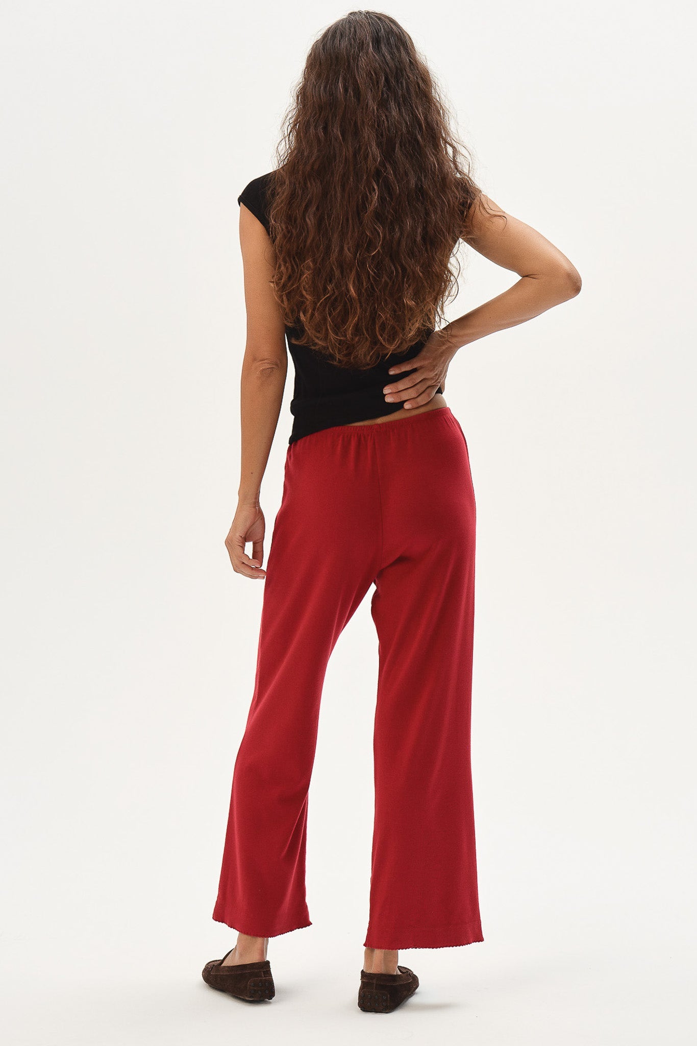 Women The Baby Rib Scallop Pant