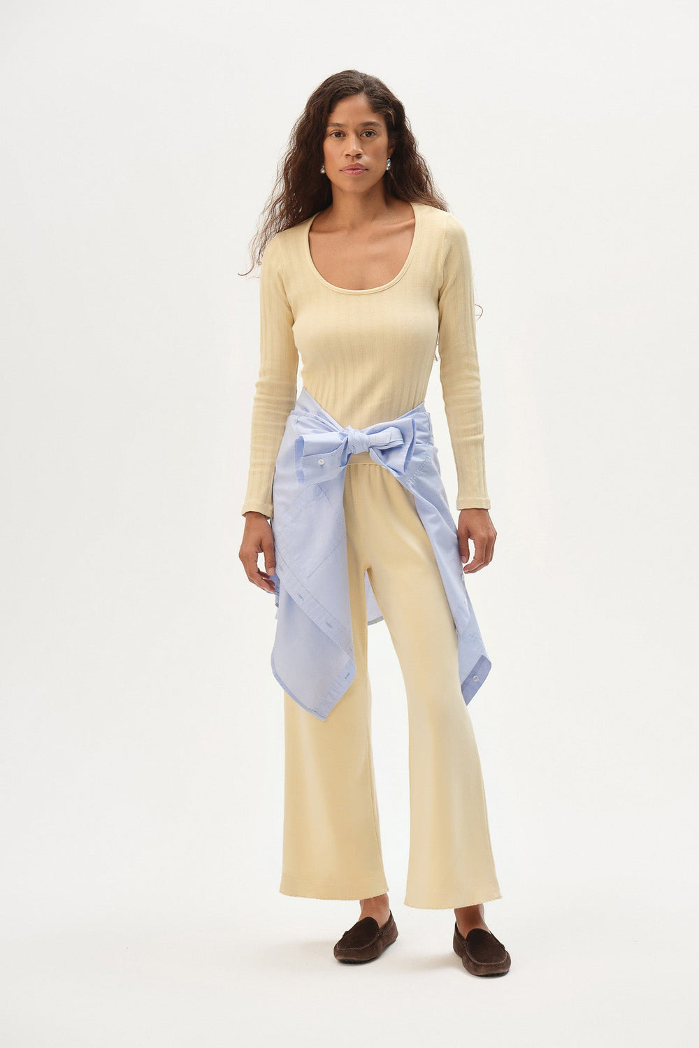 Women The Baby Rib Scallop Pant