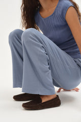 Women The Baby Rib Scallop Pant