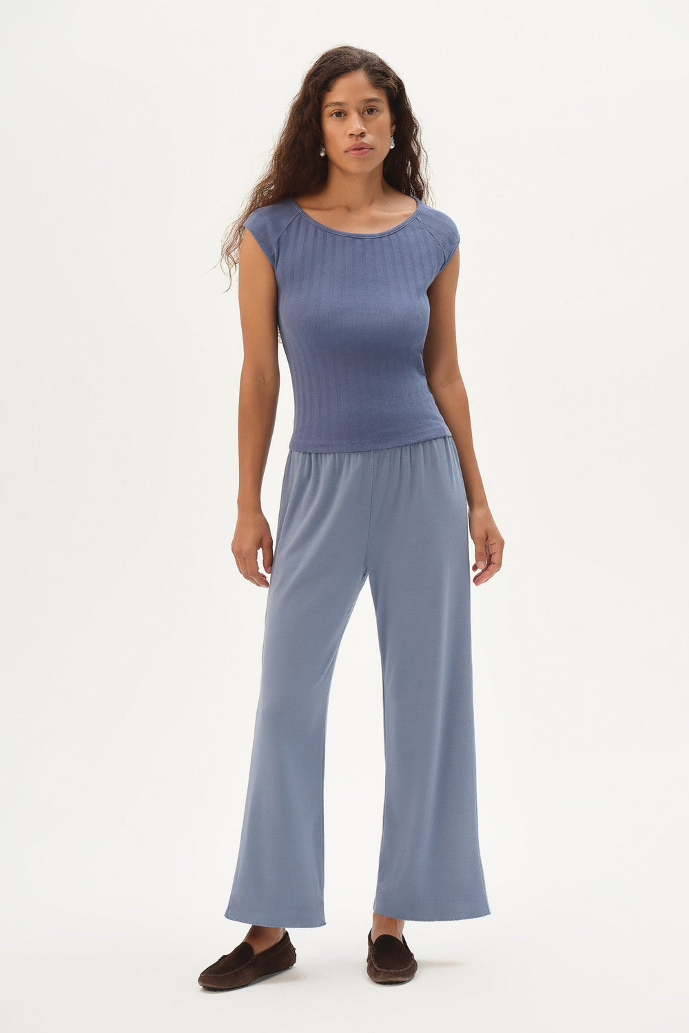 Women The Baby Rib Scallop Pant