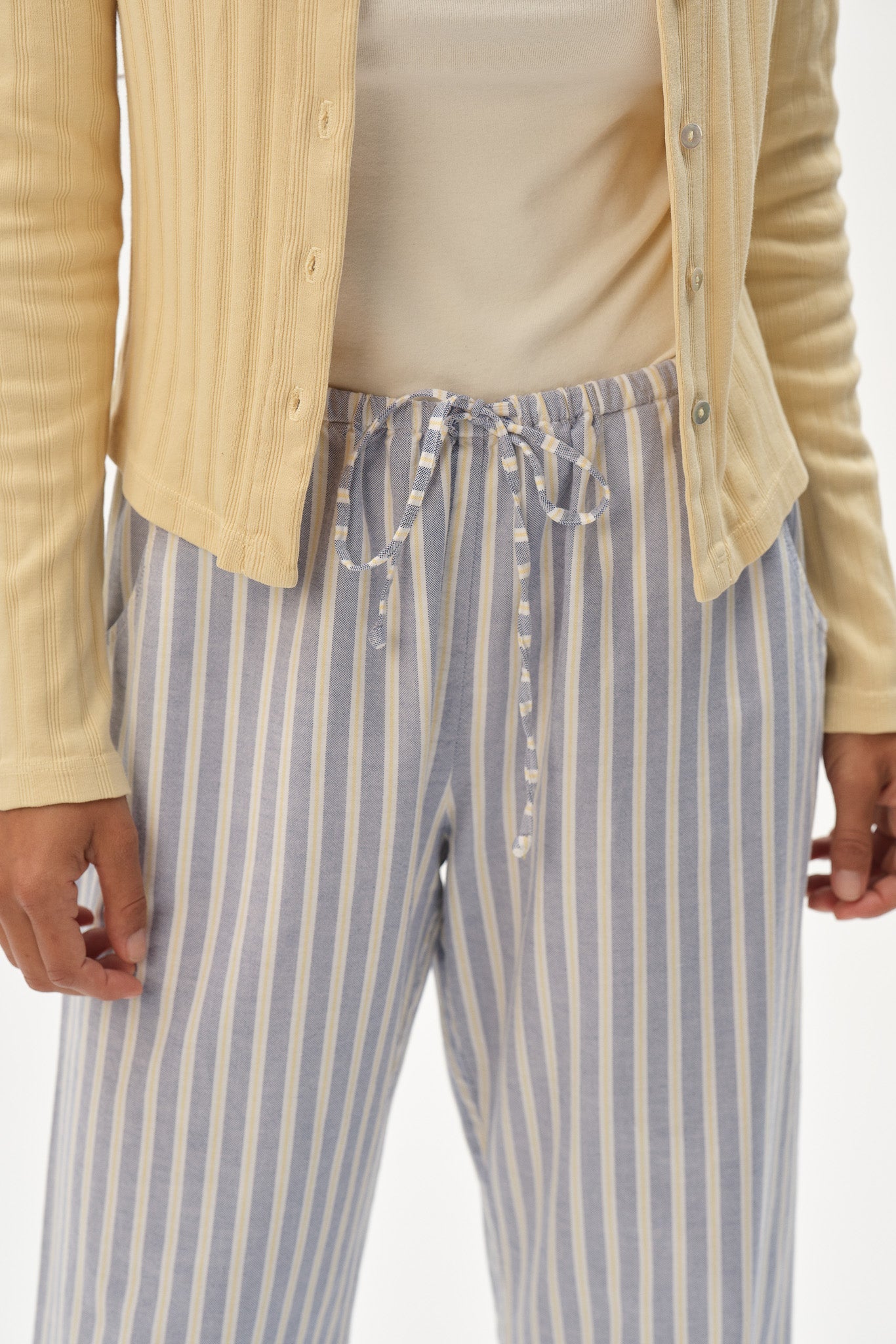 Women The Oxford Stripe Drawstring Pant
