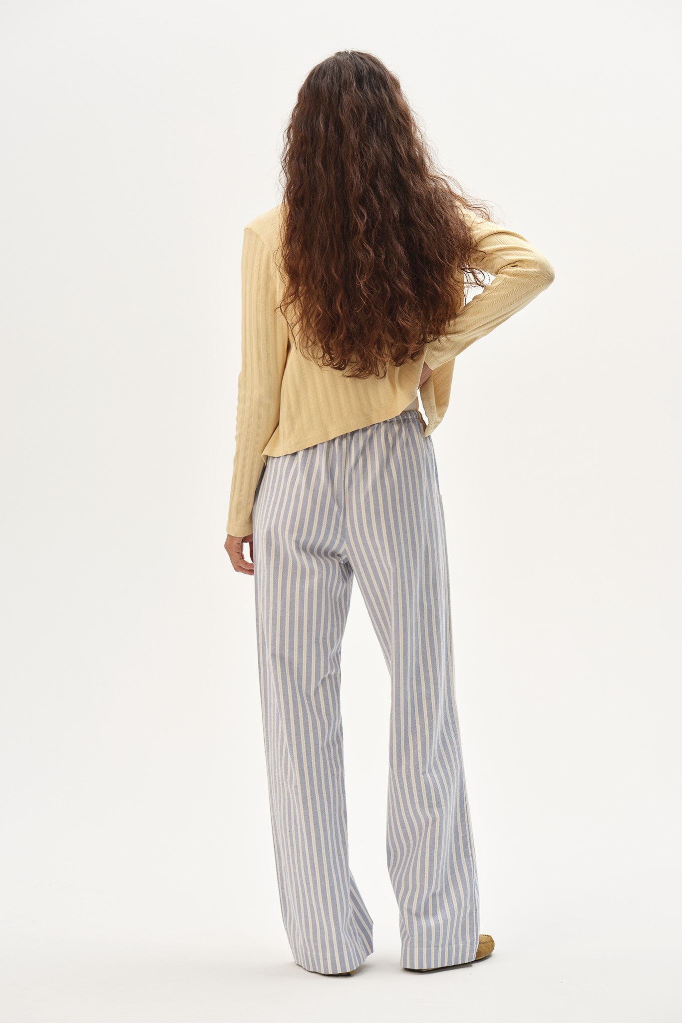 Women The Oxford Stripe Drawstring Pant