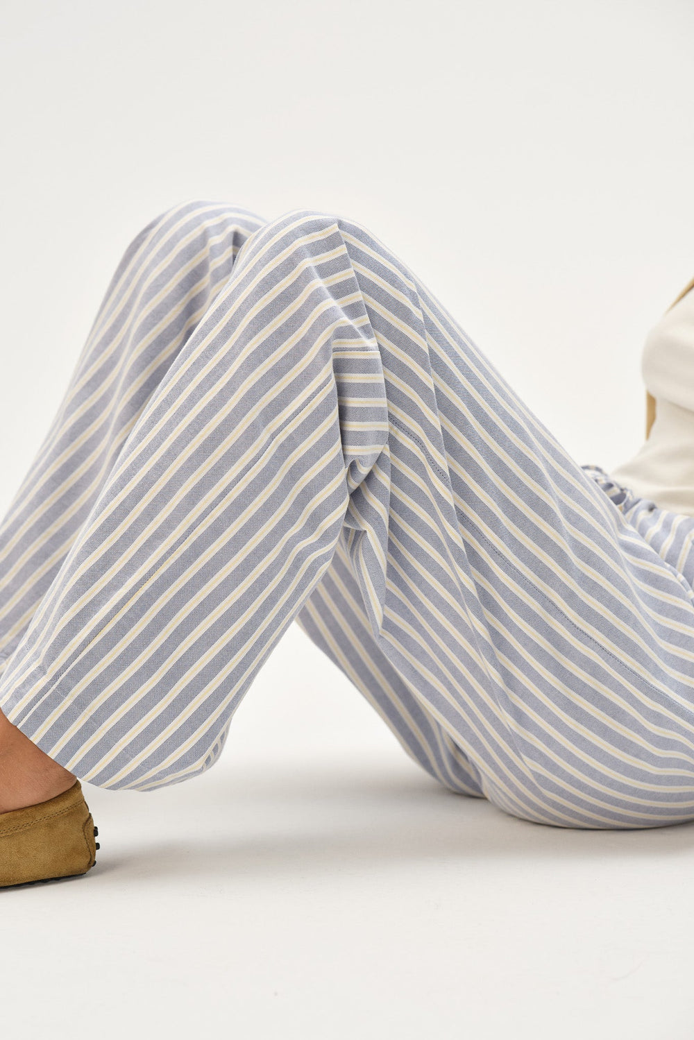 Women The Oxford Stripe Drawstring Pant