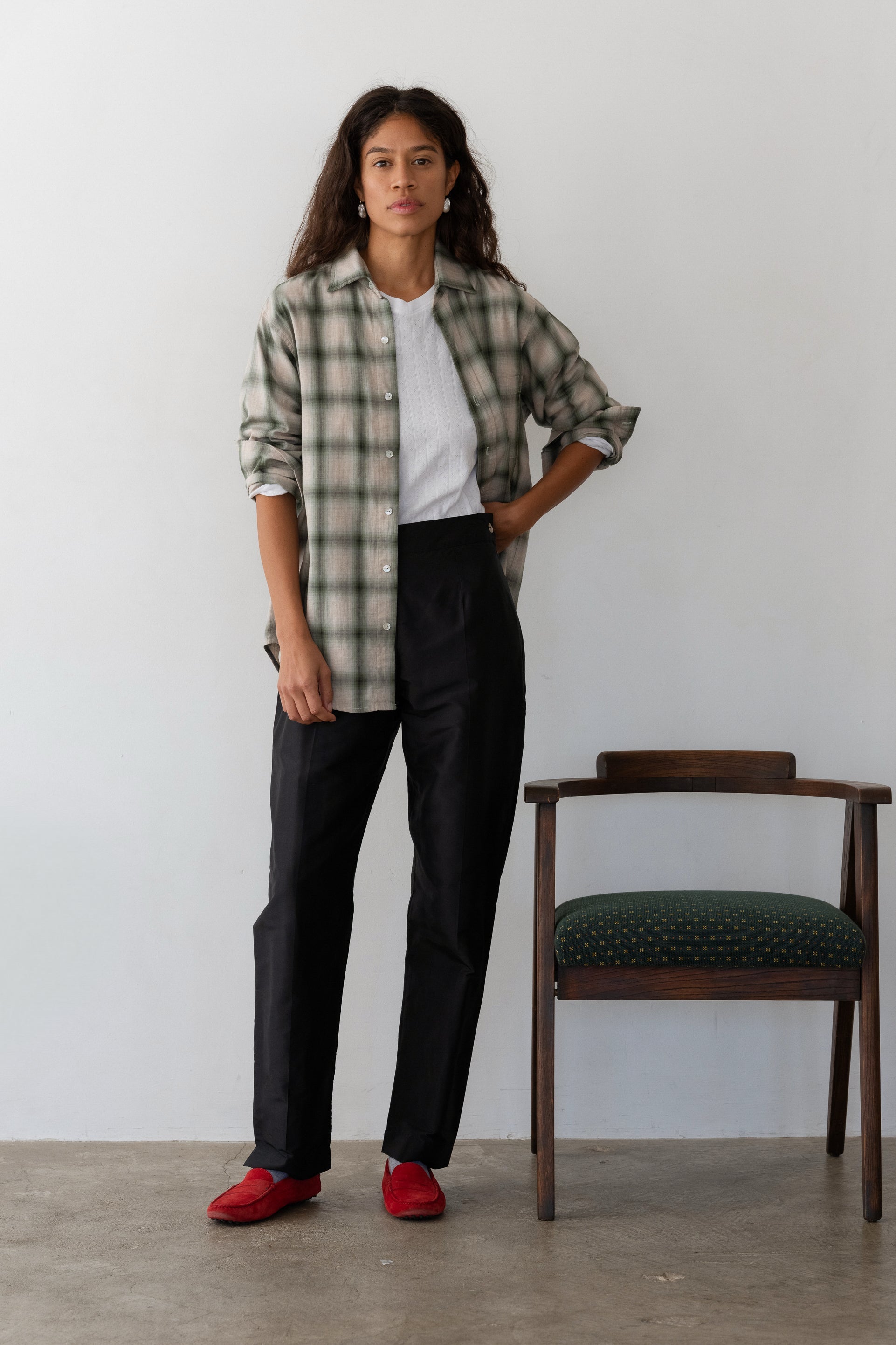 Women The Silk Taffeta Cigarette Pant