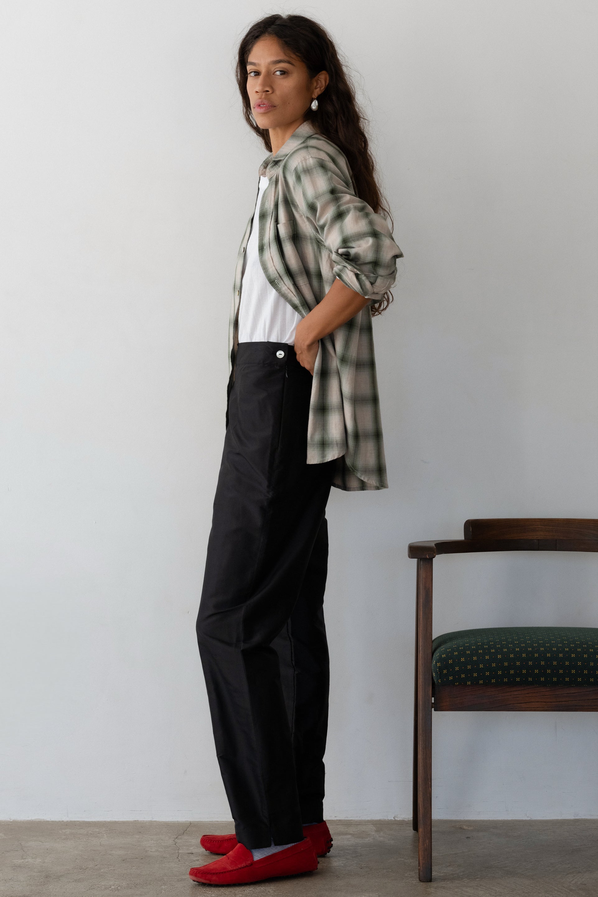 Women The Silk Taffeta Cigarette Pant